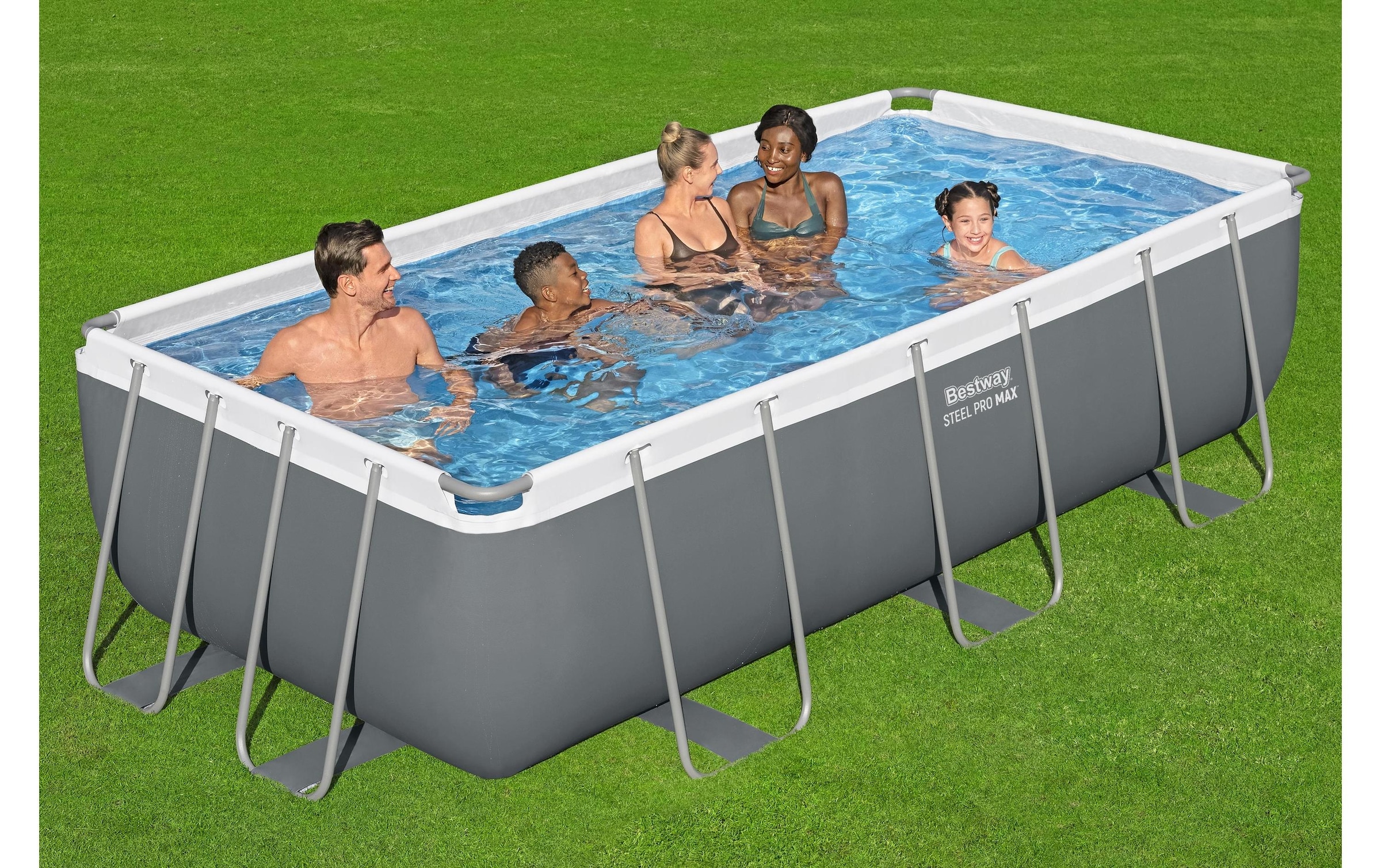 Bestway Jacuzzi »Steel Pro MAX« Rechteckiges Aufstellpool-Set