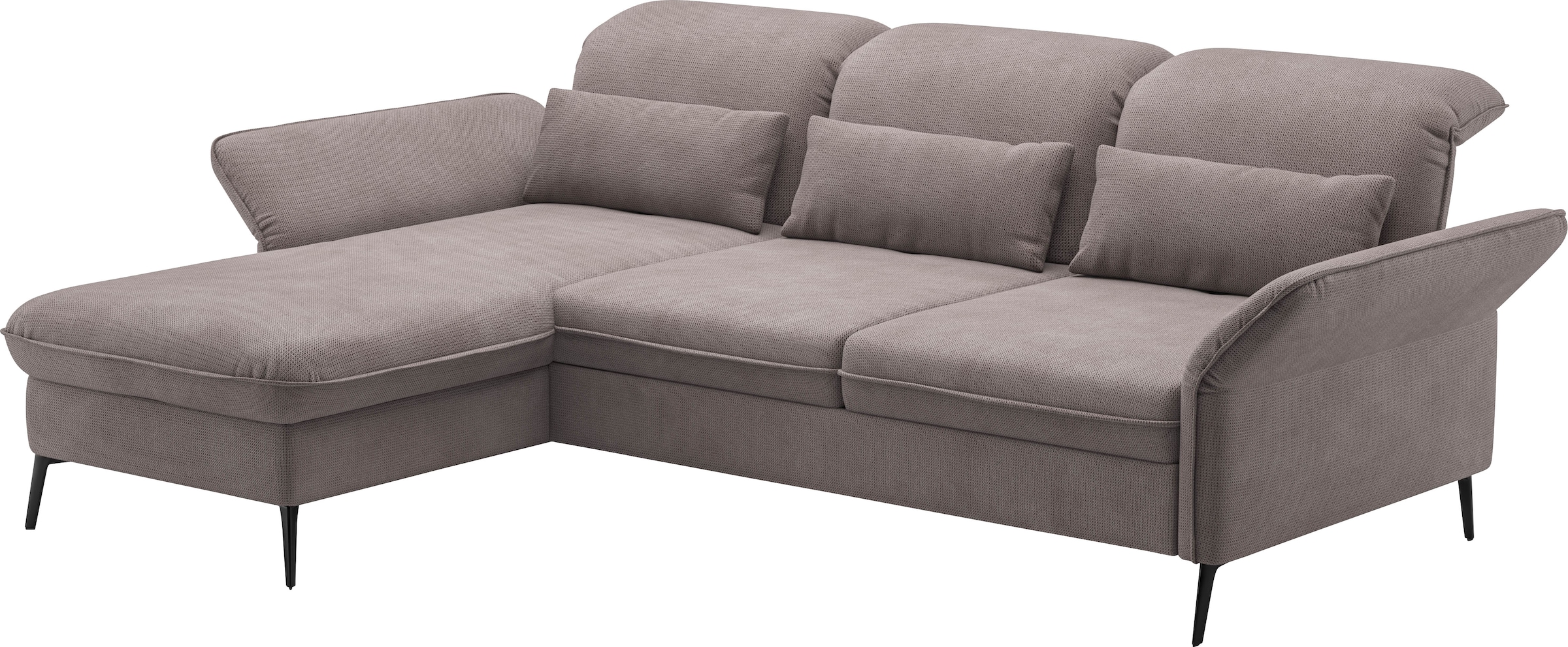 sit&more Ecksofa »Emely, inkl. Sitztiefenverstellung«, wahlweise mit Bettfunktion,Bettkasten,Kopf- & Armteilverstellung