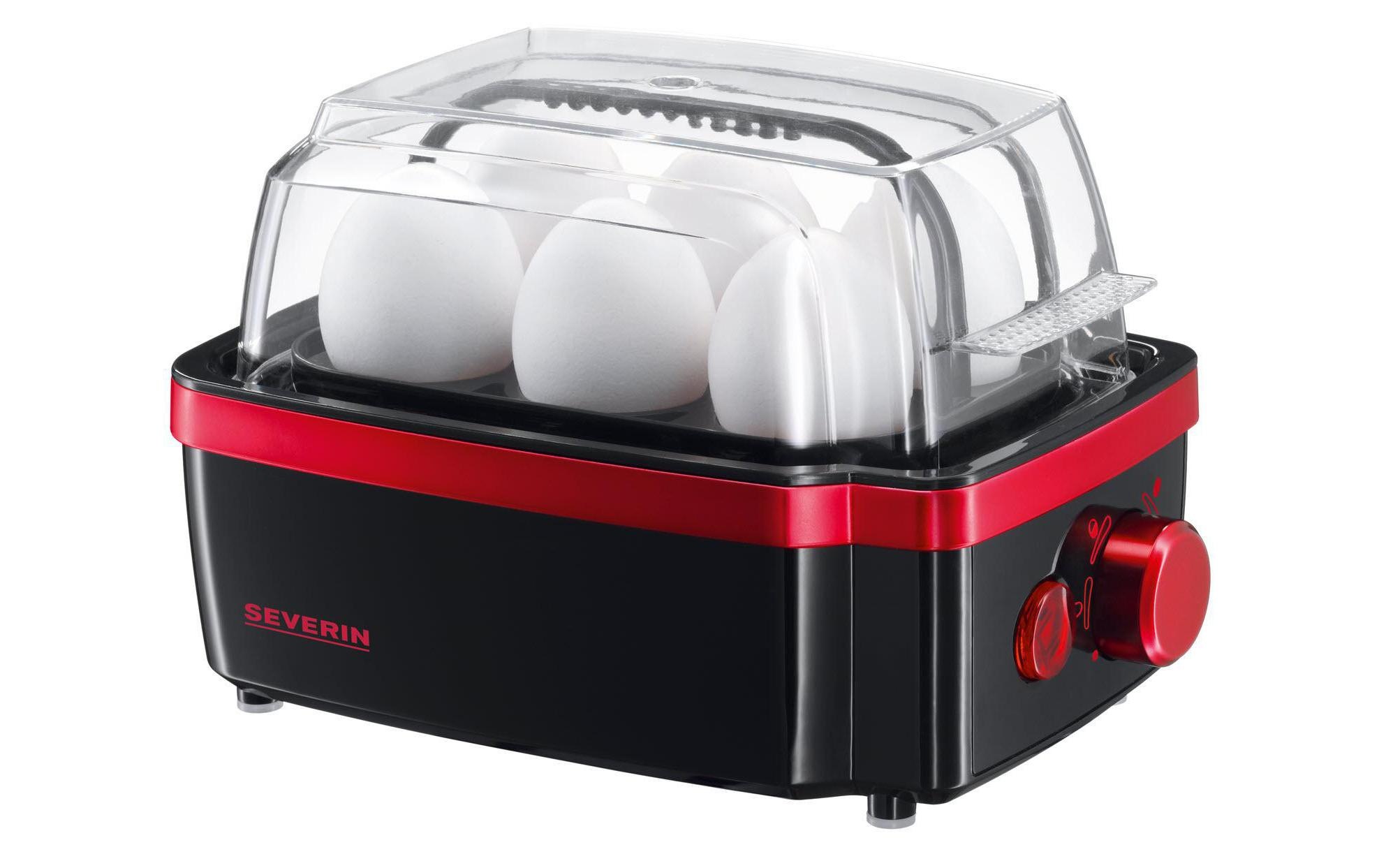 Image of Severin Eierkocher »EK 3156 6 Eier, Rot Schwarz«, für 6 St. Eier, 400 W bei Ackermann Versand Schweiz