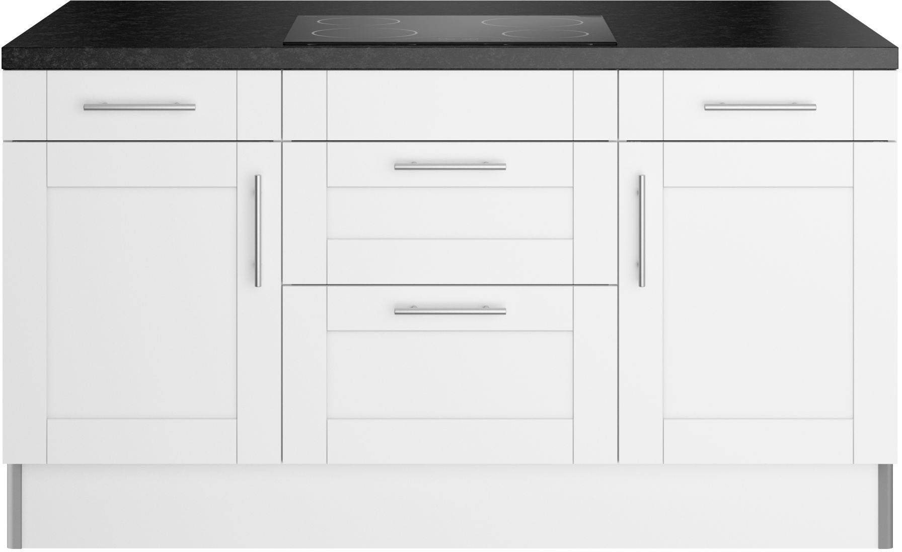 KOCHSTATION Kochinsel »KS-Ahus«, Kücheninsel, Breite 160 cm, wahlw. mit E-Gerät, Soft Close Funktion