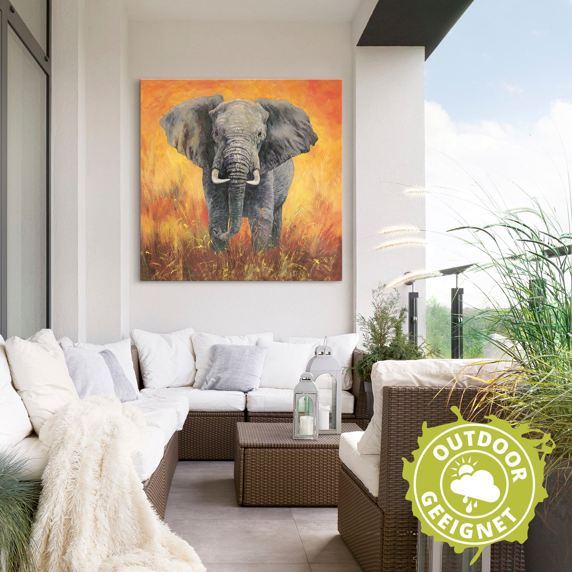 Artland Wandbild »Porträt Elefant«, Elefanten Bilder, (1 St.), als Alubild, Outdoorbild, Leinwandbild in verschied. Grössen