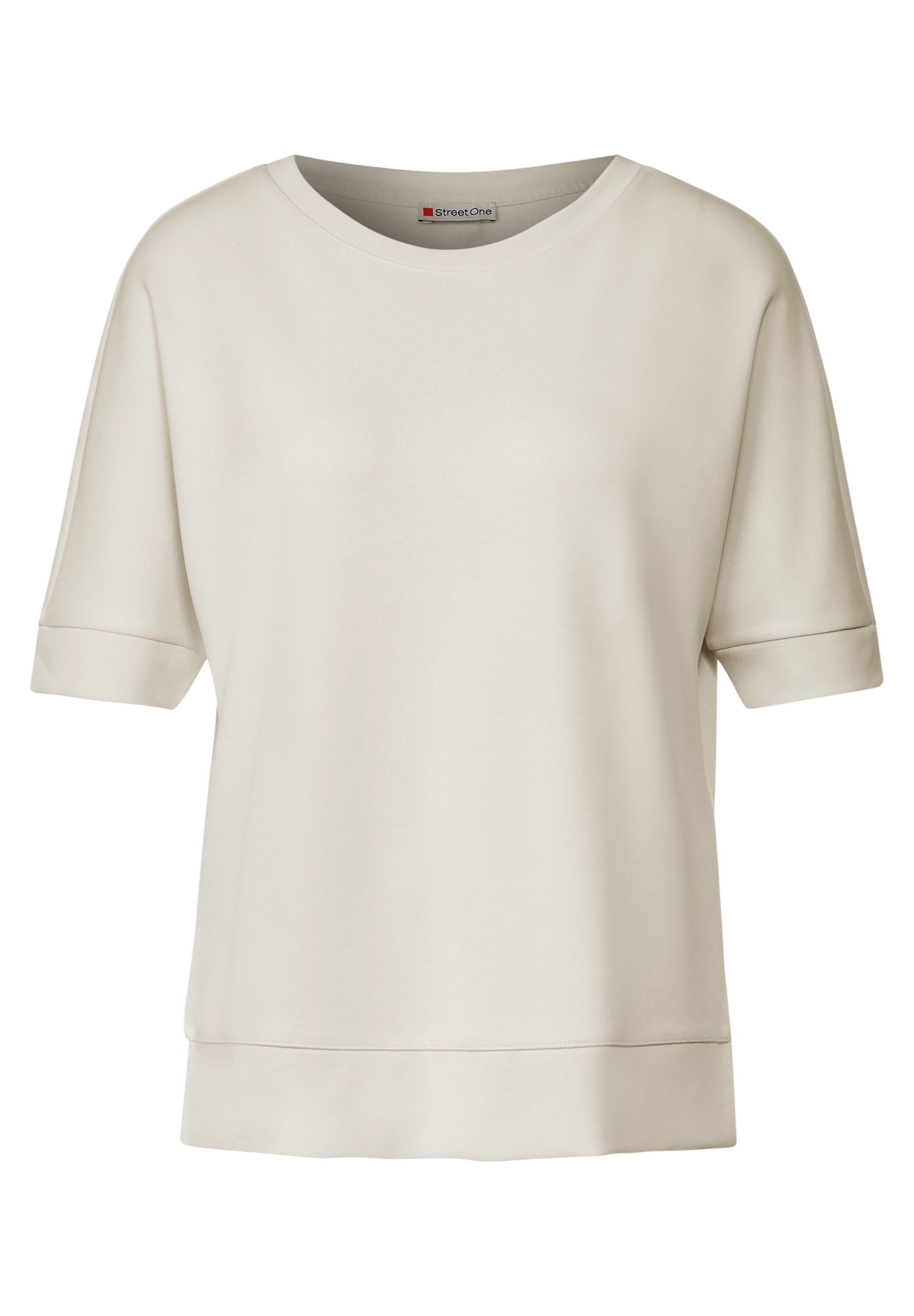 STREET ONE T-Shirt »LTD QR silk look shirt«, mit seitlichen Schlitzen