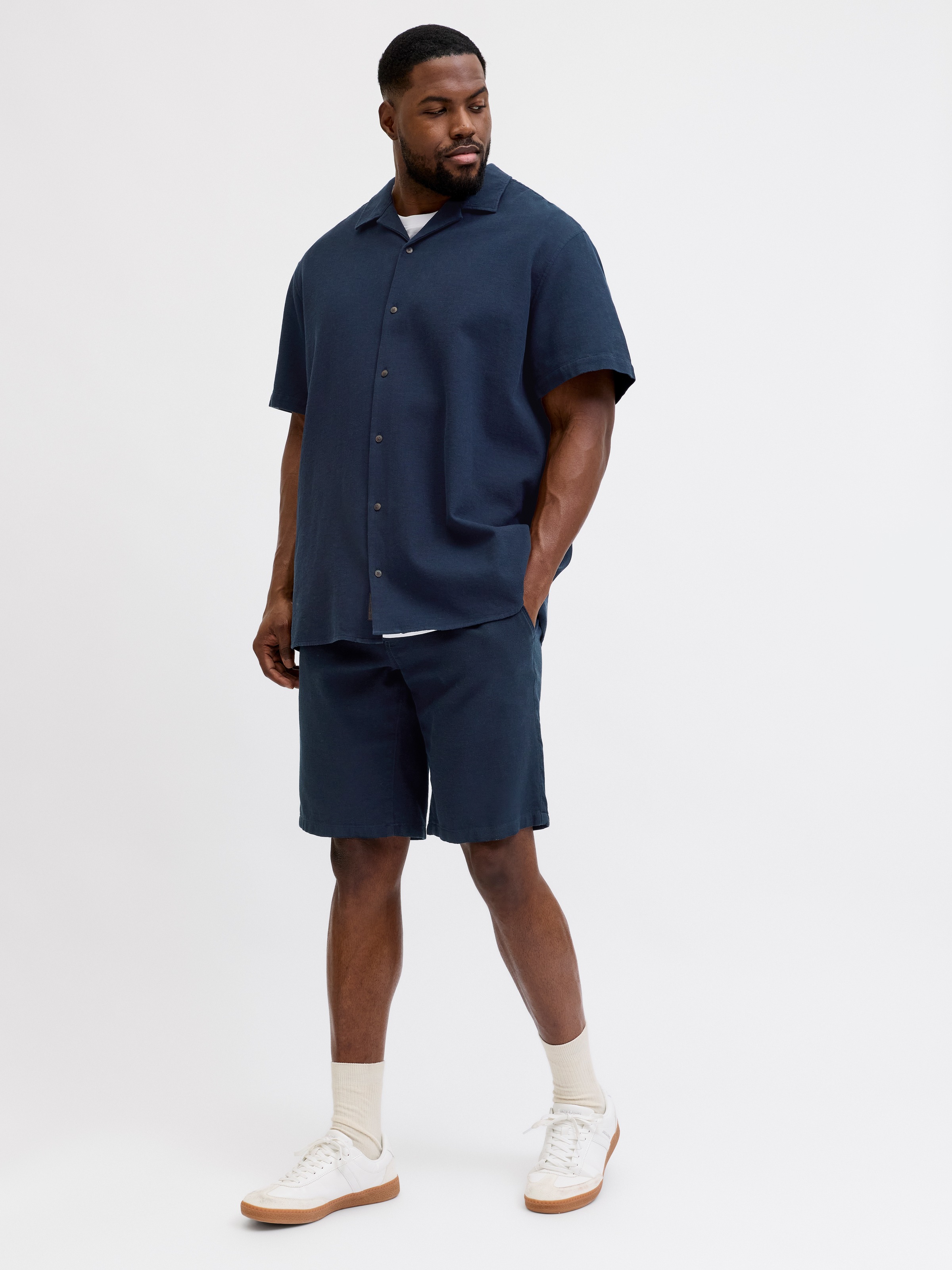 Jack & Jones PlusSize Pantalon de jogging »JPSTJAIDEN WAFFLE RESORT SHORTS PLS«  avec ceinture élastique