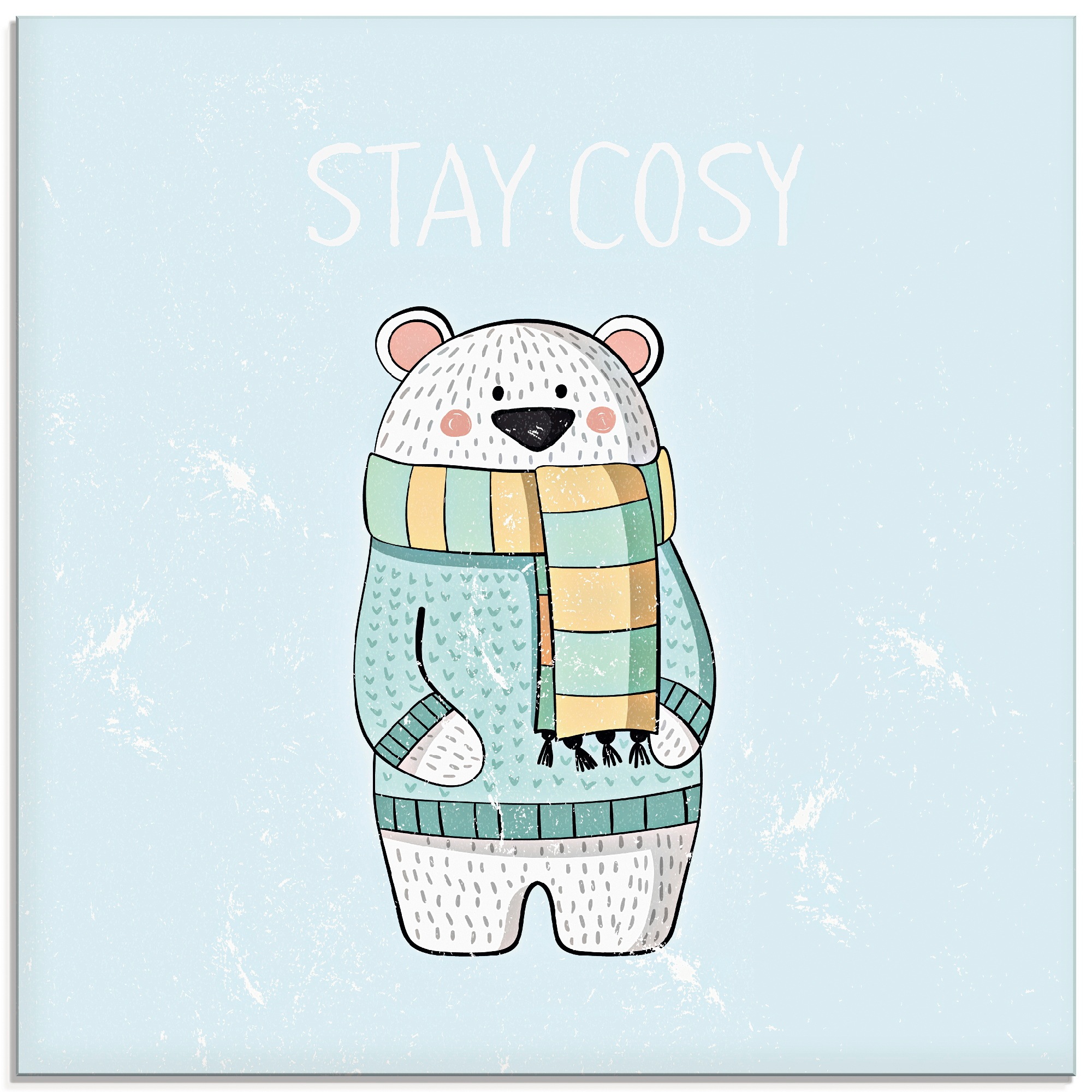 Image of Artland Glasbild »Winter Eisbär im Schnee«, Tiere, (1 St.) bei Ackermann Versand Schweiz