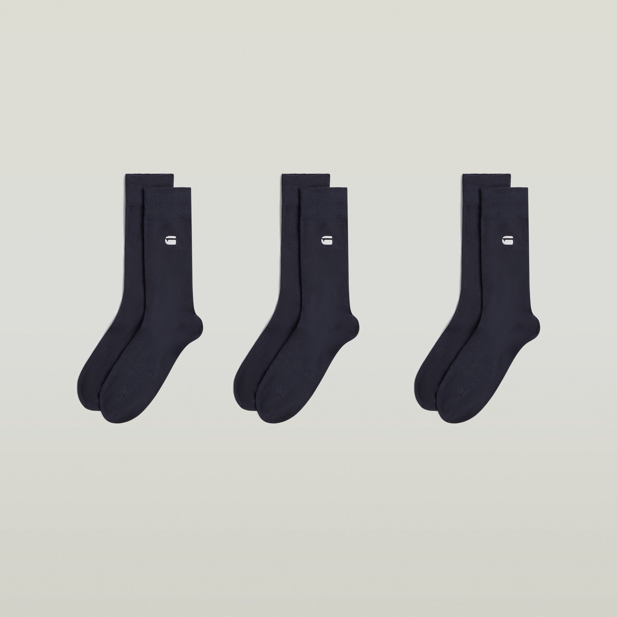 G-STAR Chaussettes »SAGE, 3 PACK SOCKS« Paquet, 3 Couple tlg. Uni avec broderie logo