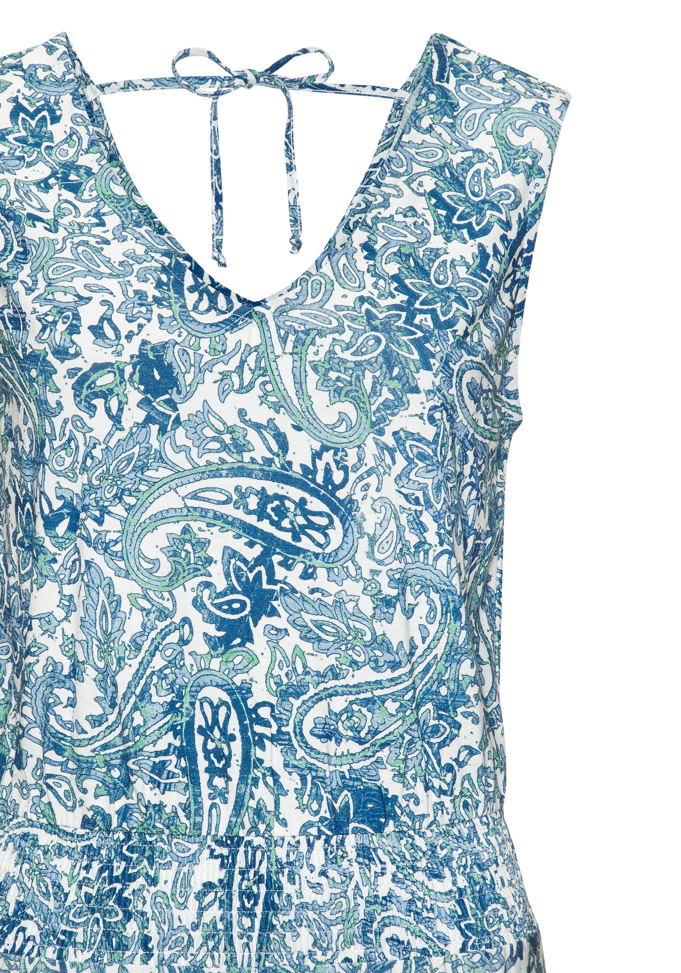 Buffalo Maxi robe Sans poches mit Paisley-Druck, Sommerkleid, Volantkleid