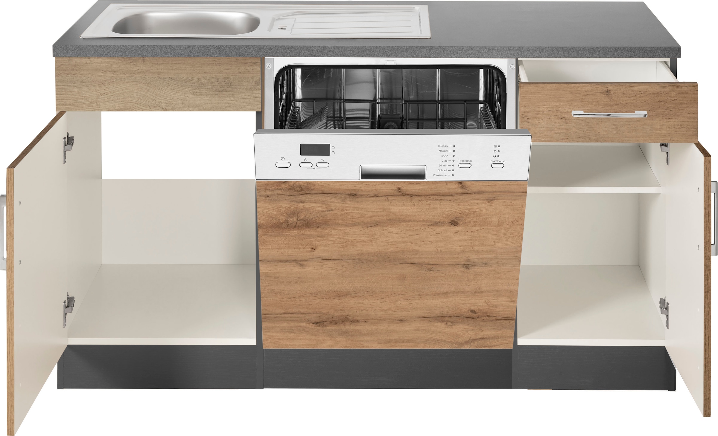KOCHSTATION Cuisine d'angle »KS-Colmar« sans appareils électriques, largeur d’installation 210/330 cm