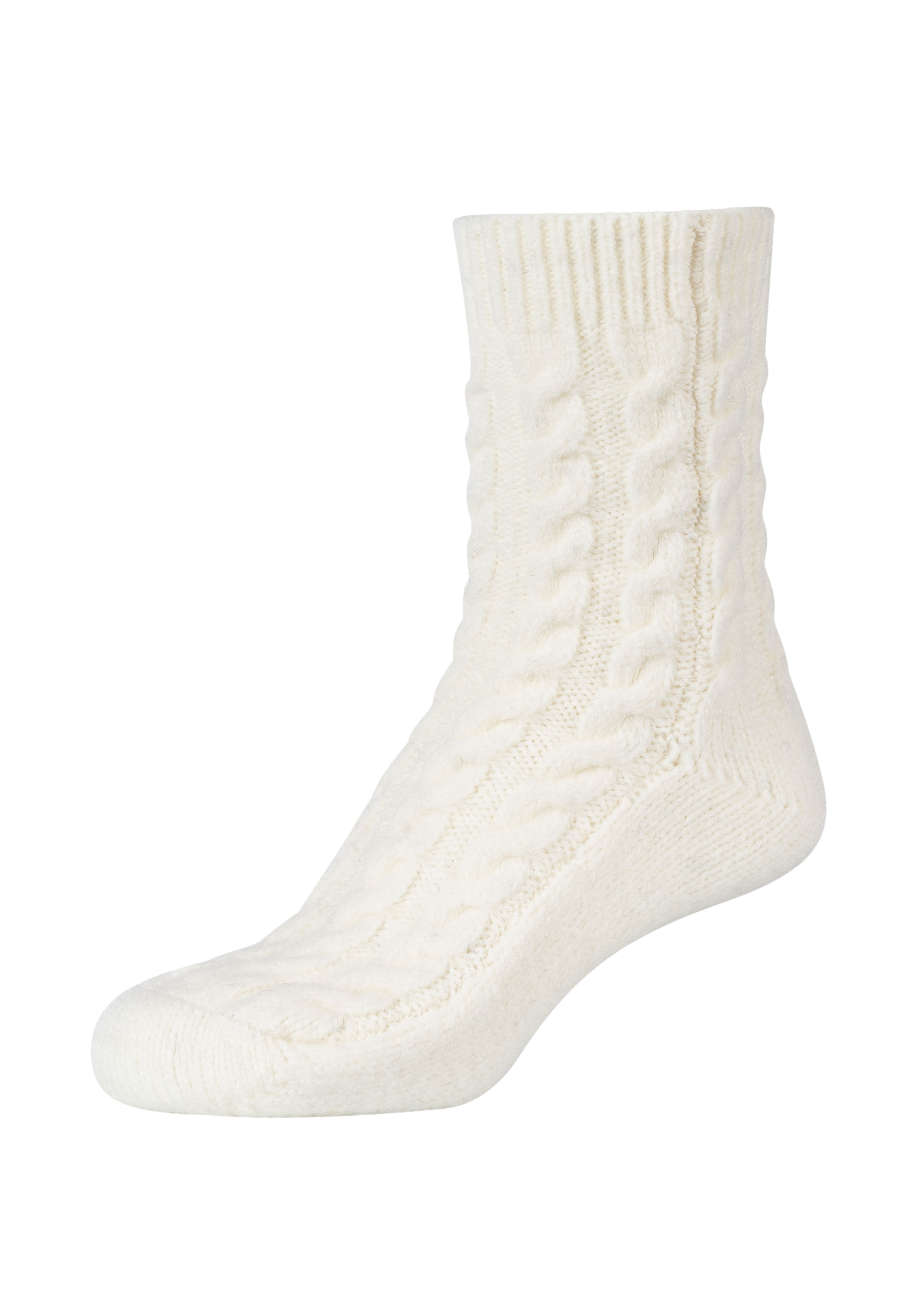 Camano Chaussettes »warm & cozy« 2 Paar, 2 cuis tlg. mit Zopfmuster, Rippenbündchen