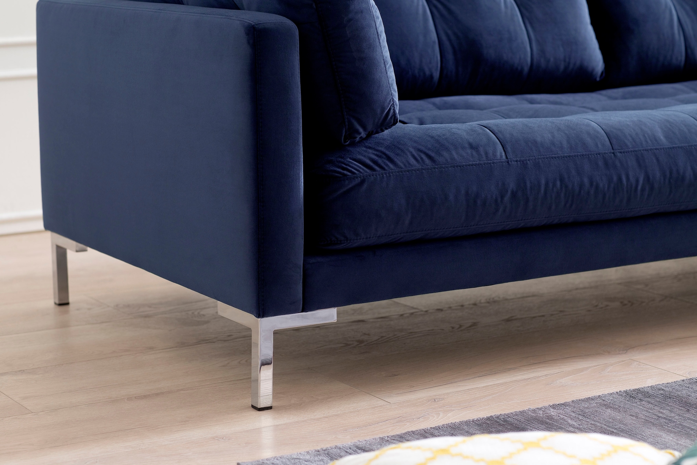 Trends by HG 3-Sitzer »Landau«, in Cord-Stoff mit Metallfuss