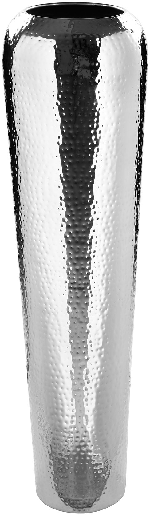 Image of Fink Dekovase "TUTZI, mit gehämmerter Struktur" Vase aus Metall, vernickelt, Bodenvase