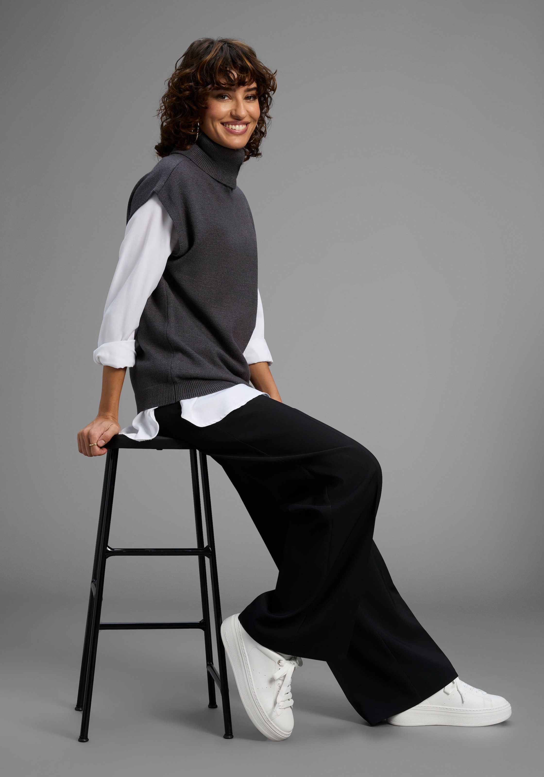 Laura Scott Pullunder softer Übergangsstrick mit Rollkragen - NEUE KOLLEKTION