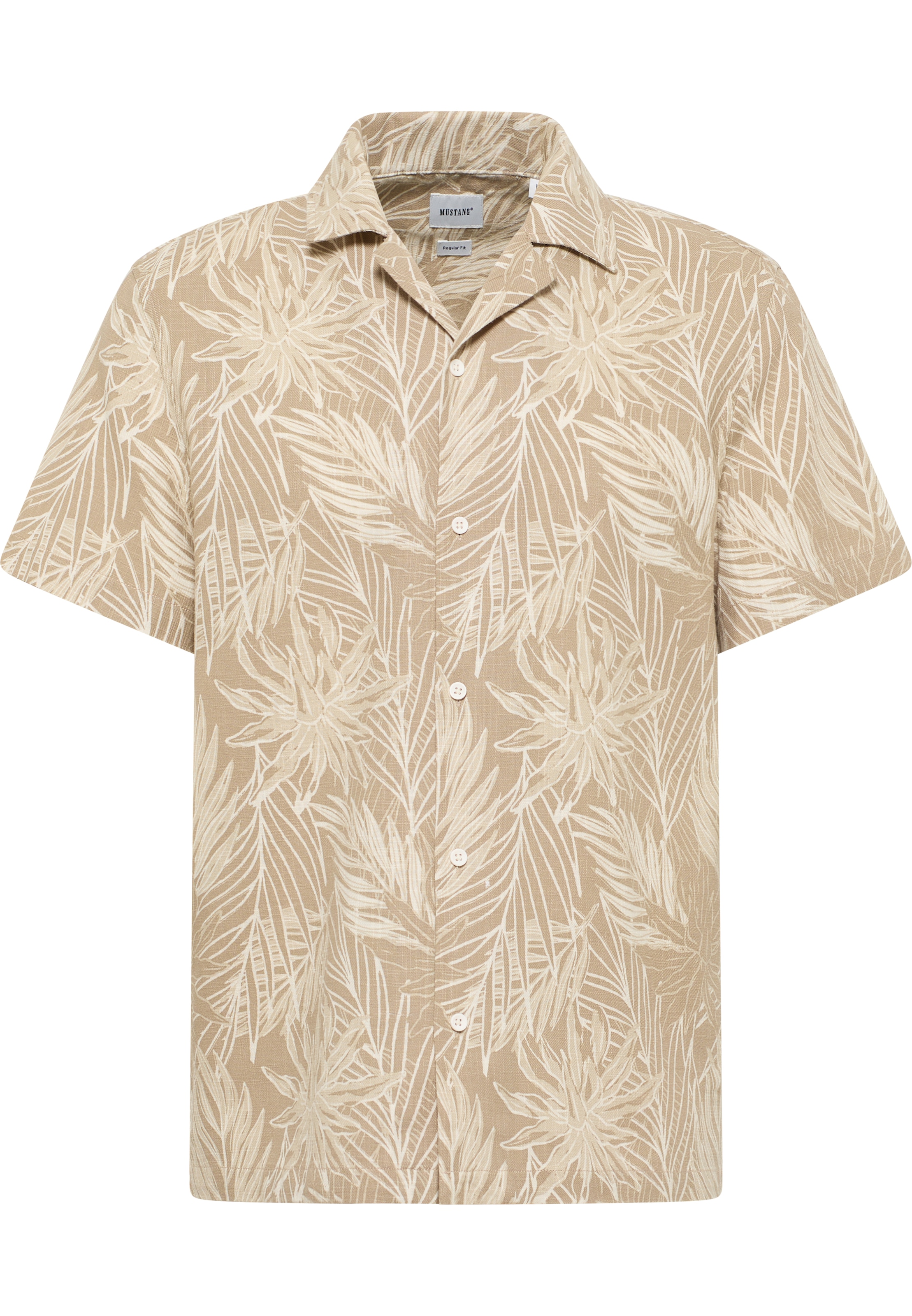 MUSTANG Chemise à manches courtes »Style Layton« mit Palmen-Allover Print