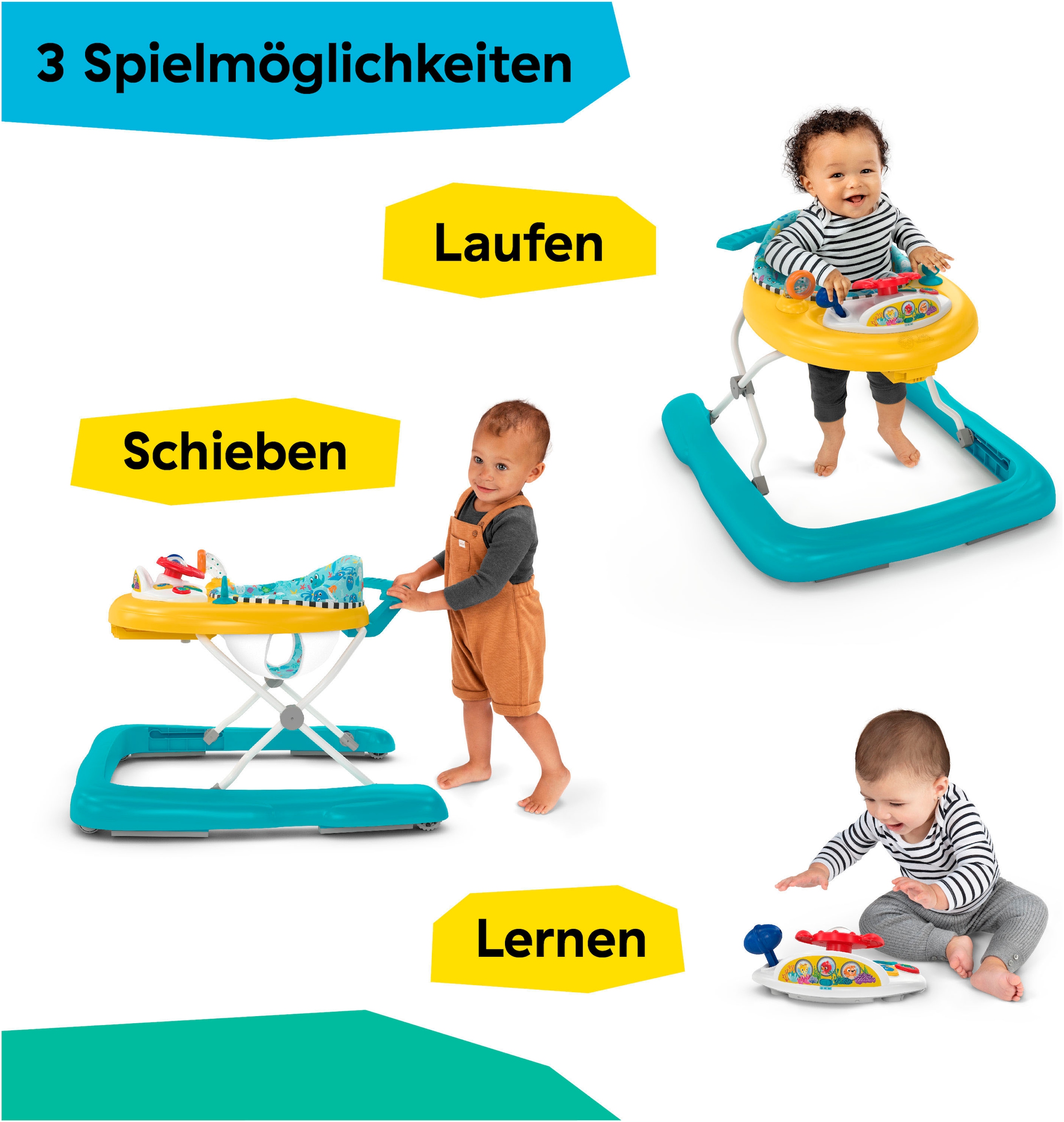 Baby Einstein Lauflernhilfe »Dive & Discover™ 3-in-1 Submarine Walker« mit Meeresgeräuschen und Melodien