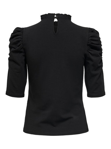 ONLY Stehkragenshirt »ONLLIVE LOVE SCARLETT 2/4 TOP JRS« Baumwollmischung, regular fit