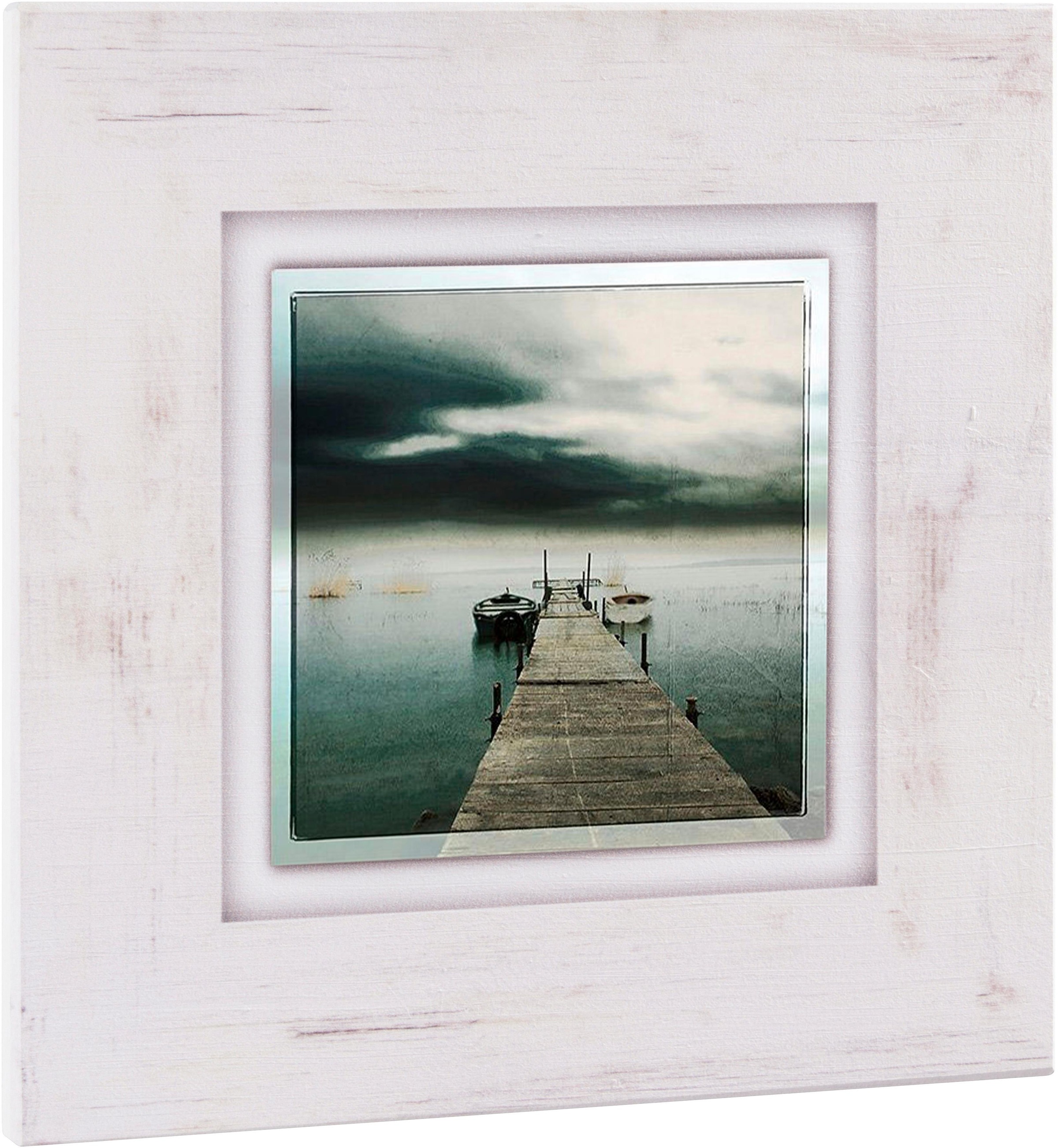 Image of Home affaire Holzbild »Steg mit Booten«, 40/40 cm bei Ackermann Versand Schweiz