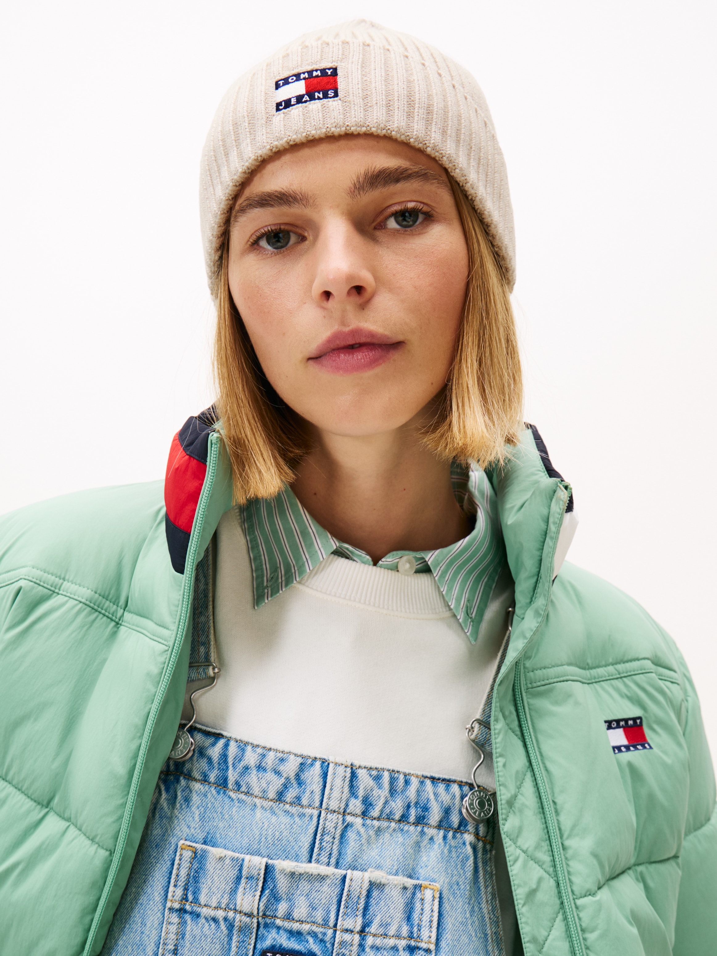 Tommy Jeans Beanie »TJW HERITAGE CORE«, Rippstrick, Umschlag, normale Passform