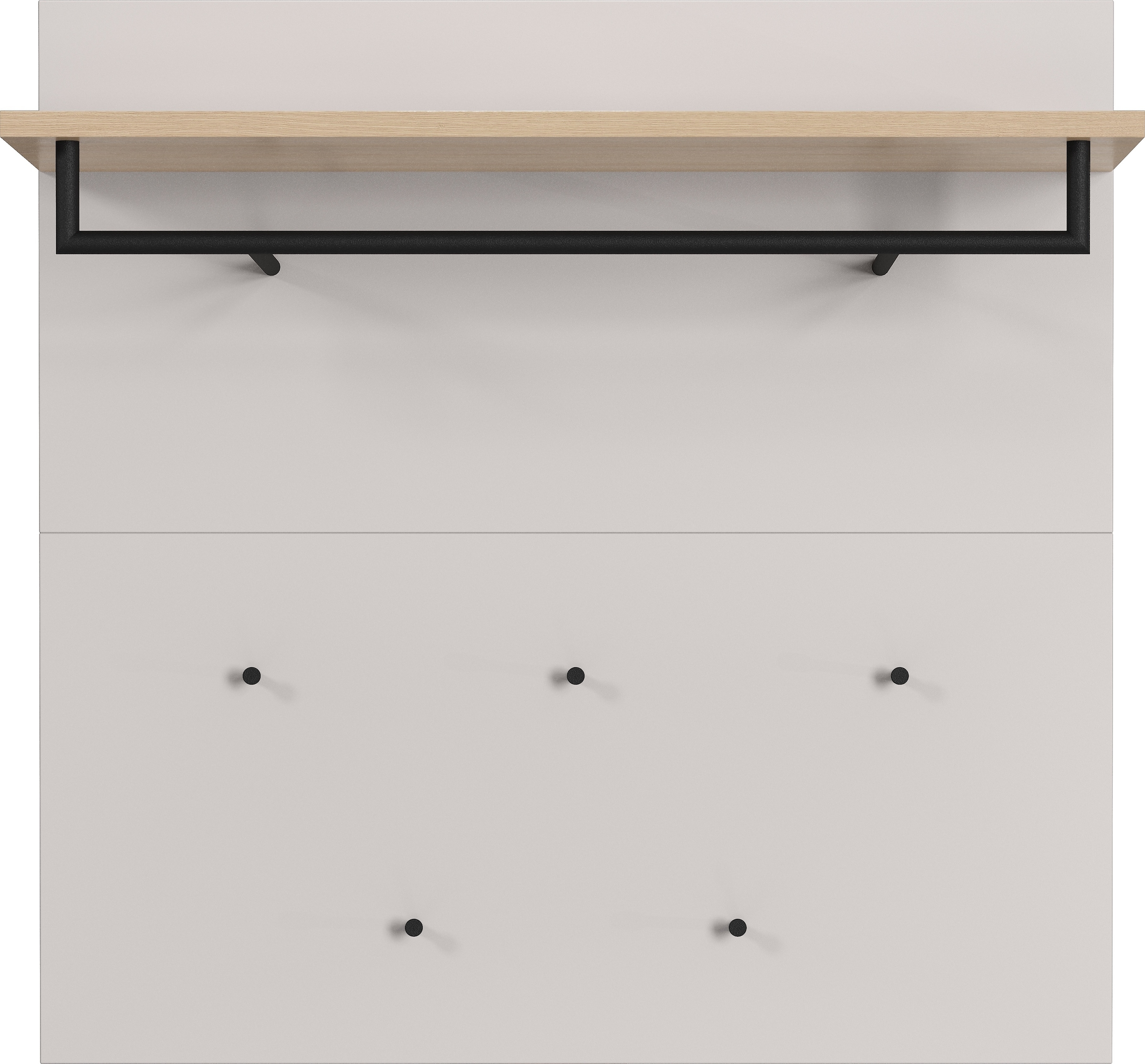 GERMANIA Panneau de vestiaire »Cormano« 1 cuis tlg. 96 x 107 x 30 cm, barre et crochets à vêtements en métal, Fabriqué en Allemagne