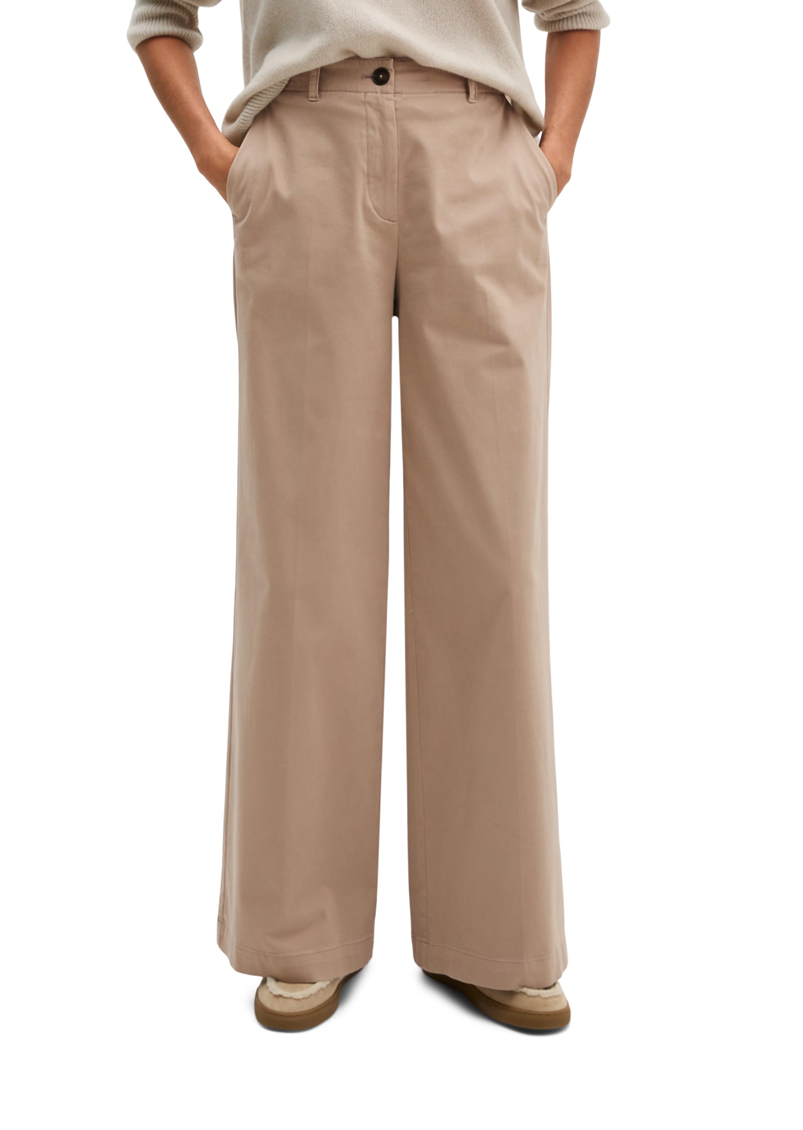 Image of Marc OPolo Stoffhose "MARGO WIDE" aus Organic Cotton-Satin-Stretch
