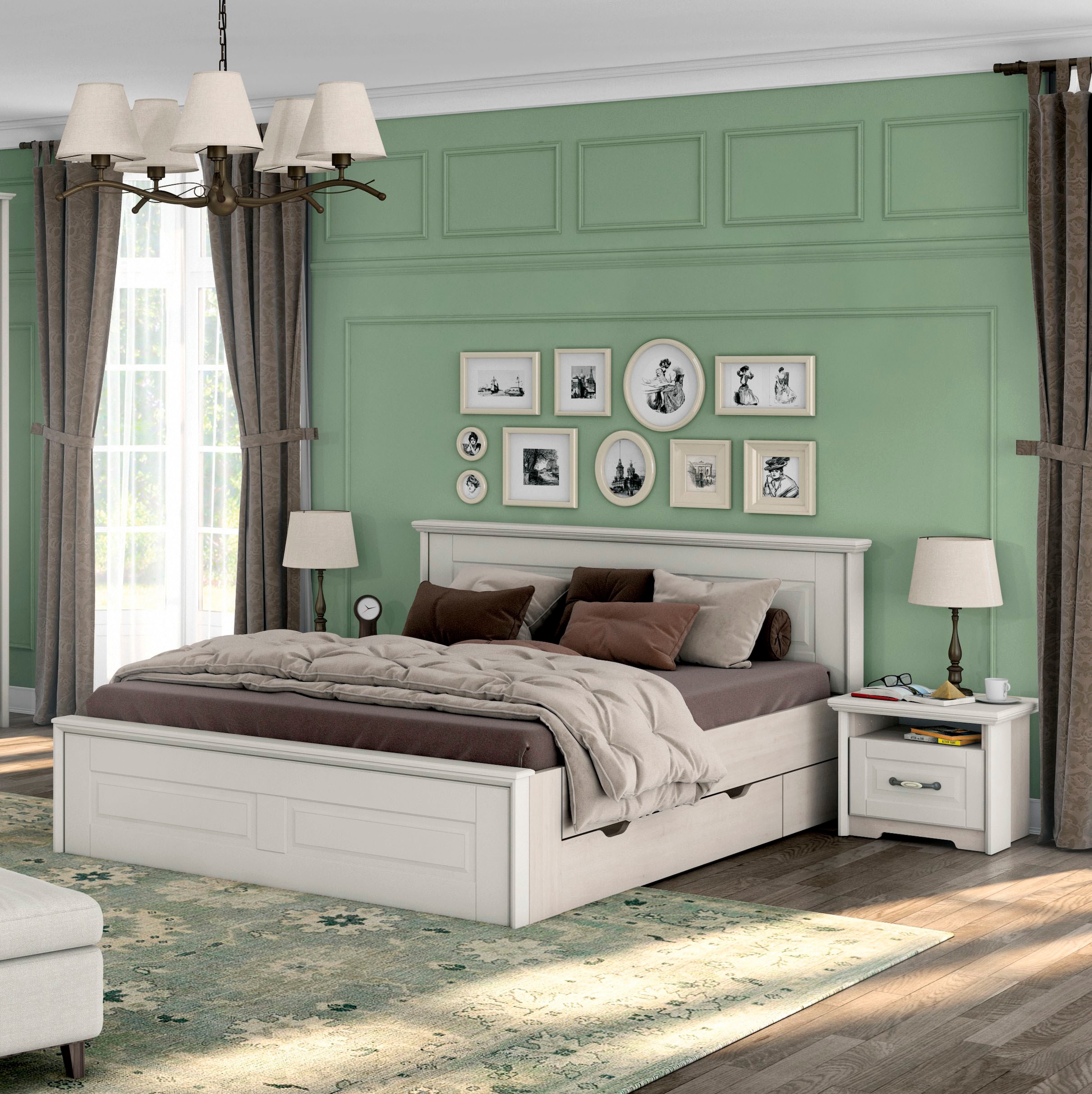 GOODproduct Bettschubkasten »Evergreen,Schublade auf Rollen für ausreichend Stauraum unter dem Bett« Ergänzung für das Bett Evergreen