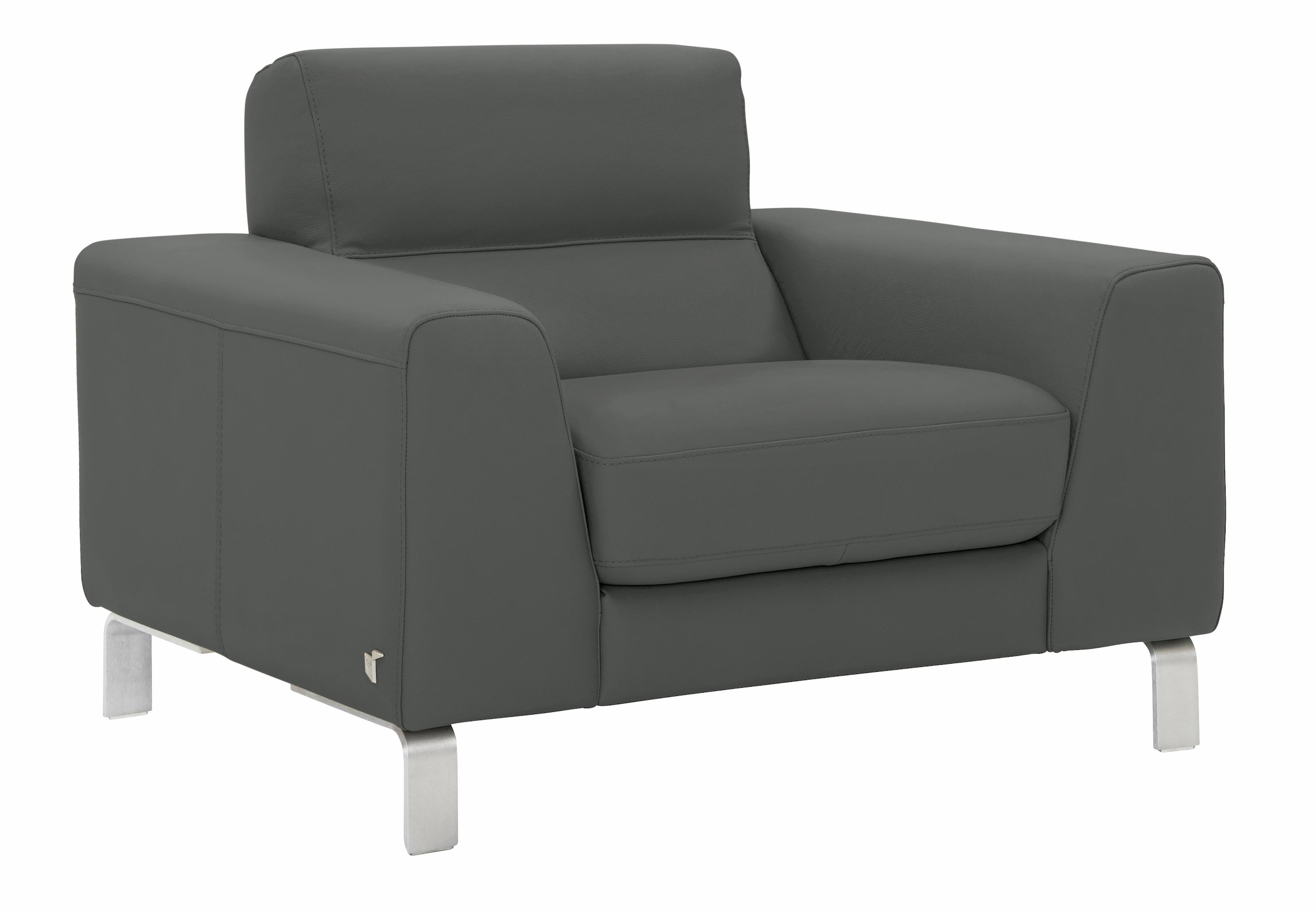 CALIA ITALIA Sessel »Simon Loungesessel, Designsessel, sehr bequem«, in zwei Lederqualitäten