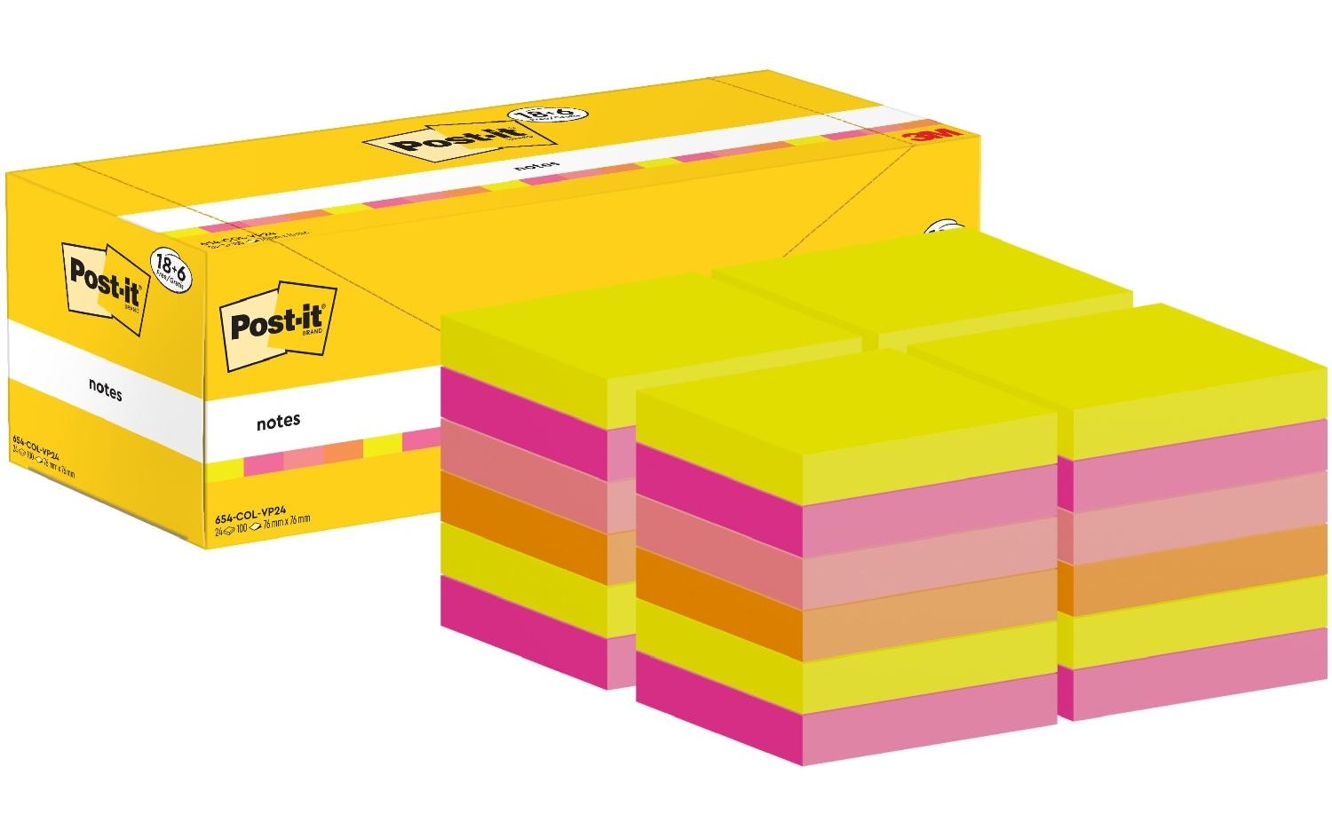 Post-it Notes Notizblock »3M 76 x 76 mm 18+6 Blöcke«