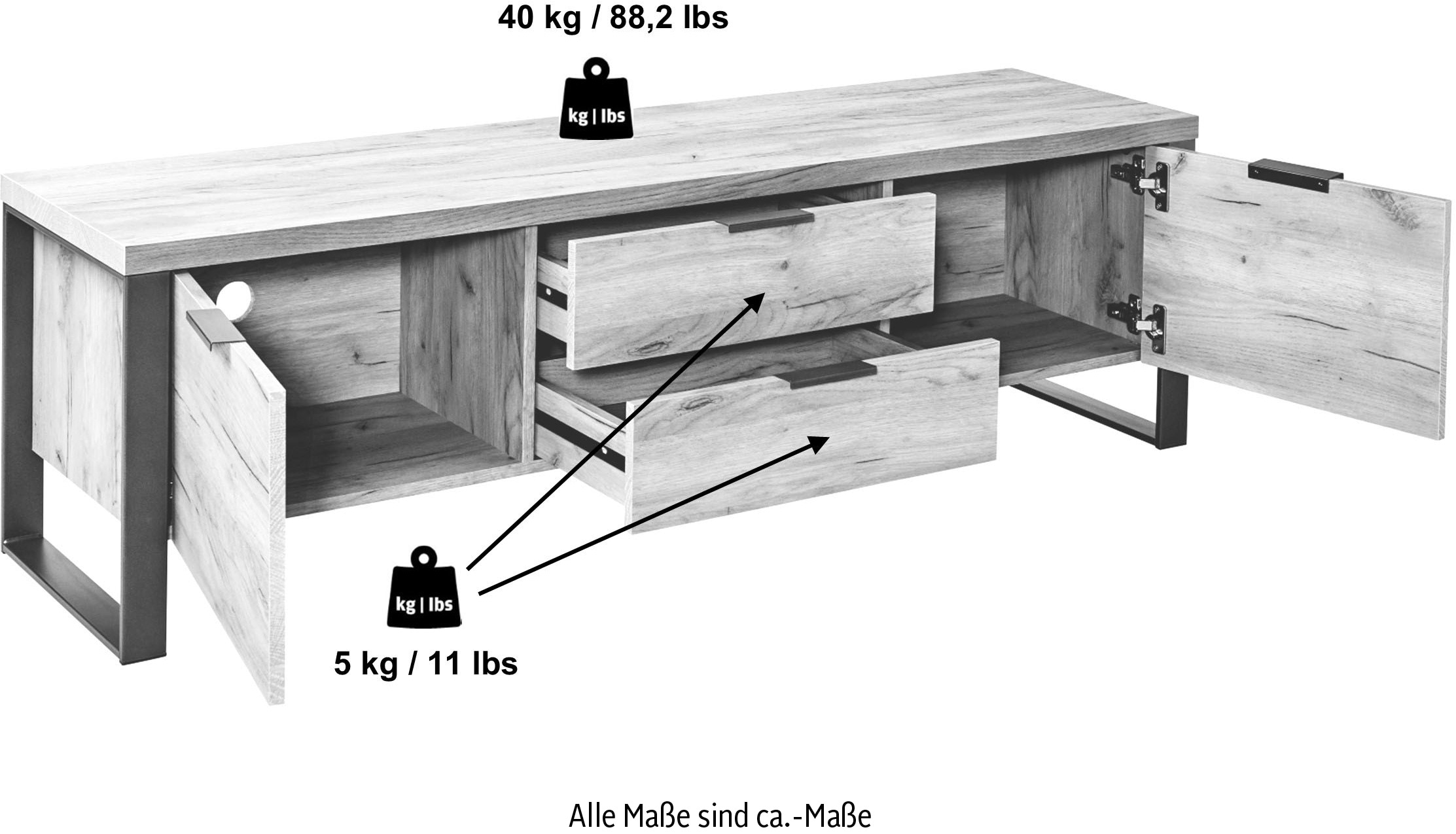 Jahnke TV-Board »LOOP« Breite ca. 152 cm