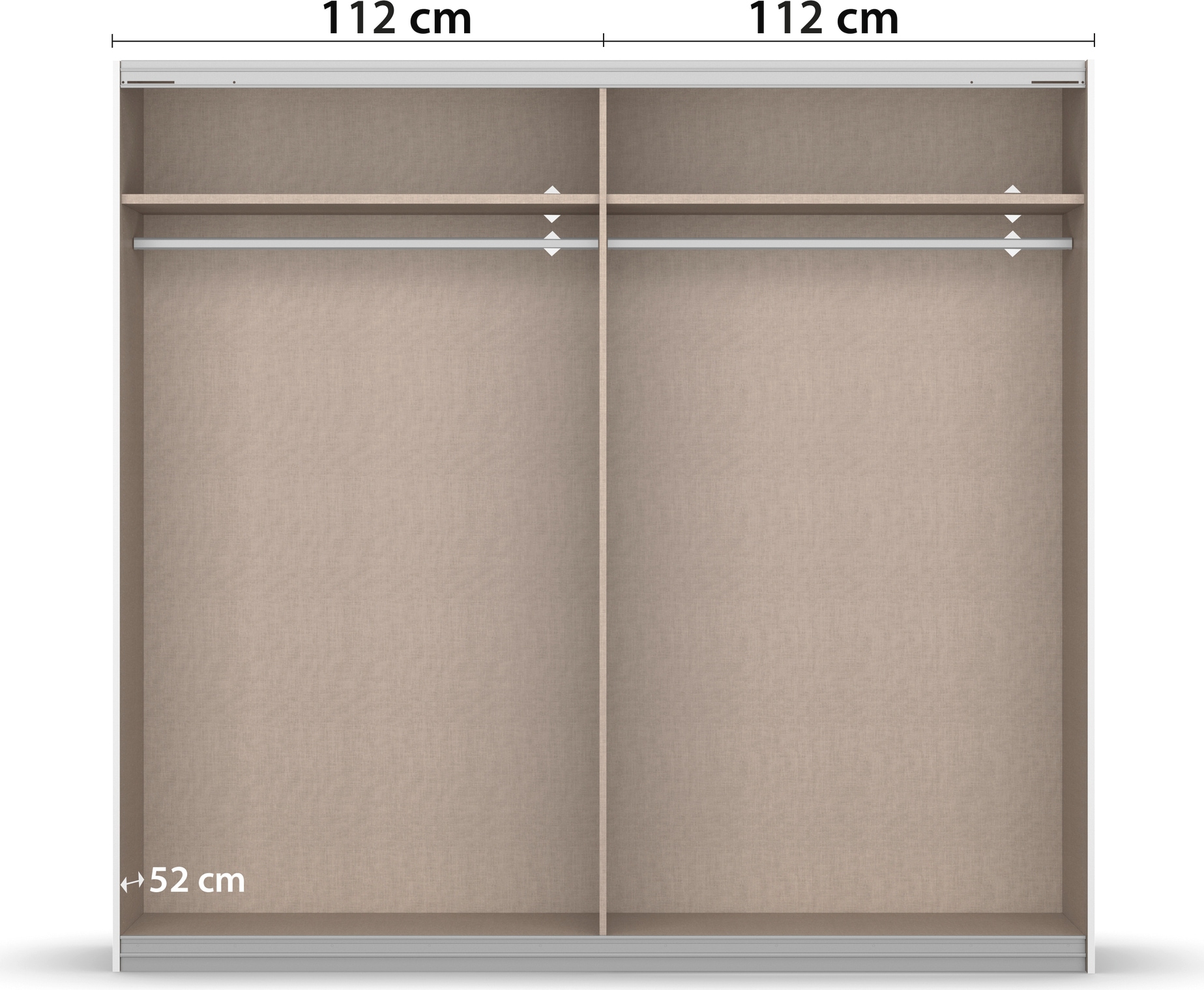 rauch Armoire à portes coulissantes »Kleiderschrank Schrank Garderobe Schlafzimmerschrank APOLLON« incl. élément suspendu pratique avec 6 crochets à vêtements MADE IN GERMANY
