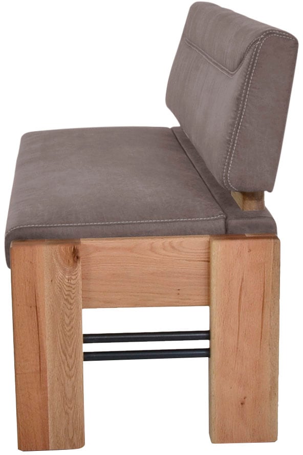 K+W Komfort & Wohnen Polsterbank gepolsterte Stauraumbank, Massivholz, in 2 Breiten 161cm oder 181cm