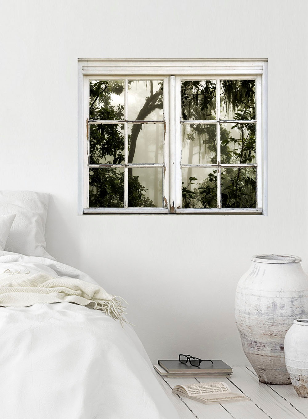 queence Wandsticker »Dschungel« Wandsticker, Wandbild, selbstklebend, 3D, Fenster