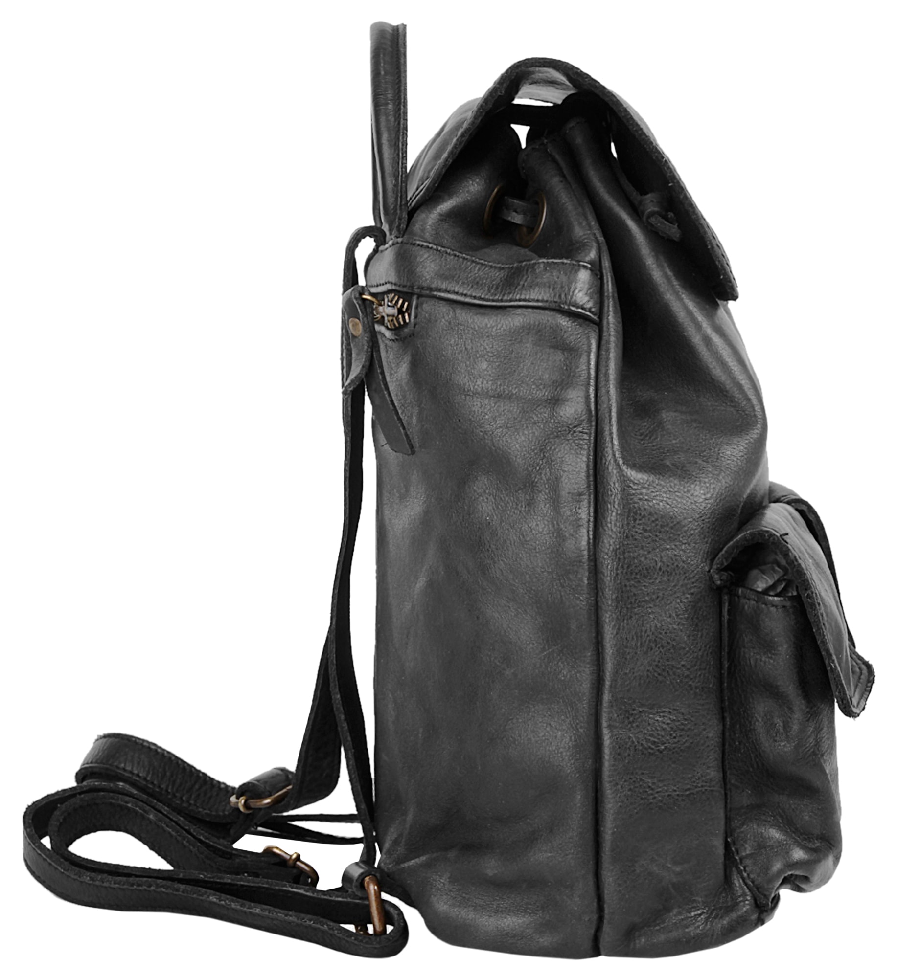 Cluty Cityrucksack, echt Leder, Made in Italy