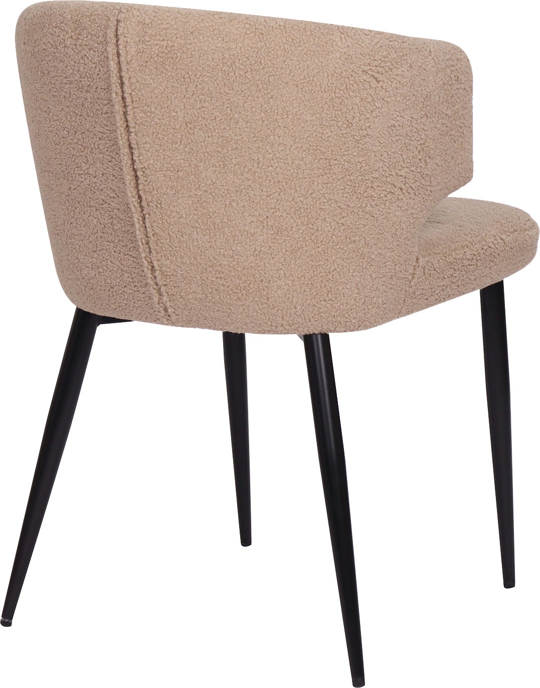 SIT Chaise avec accoudoirs »Detroit 2er-Set mit Teddyfell & schwarzen Metallbeinen« (Ensemble) 2 cuisRevêtement en fourrure Teddy certifié Öko-Tex et accoudoirs confortables