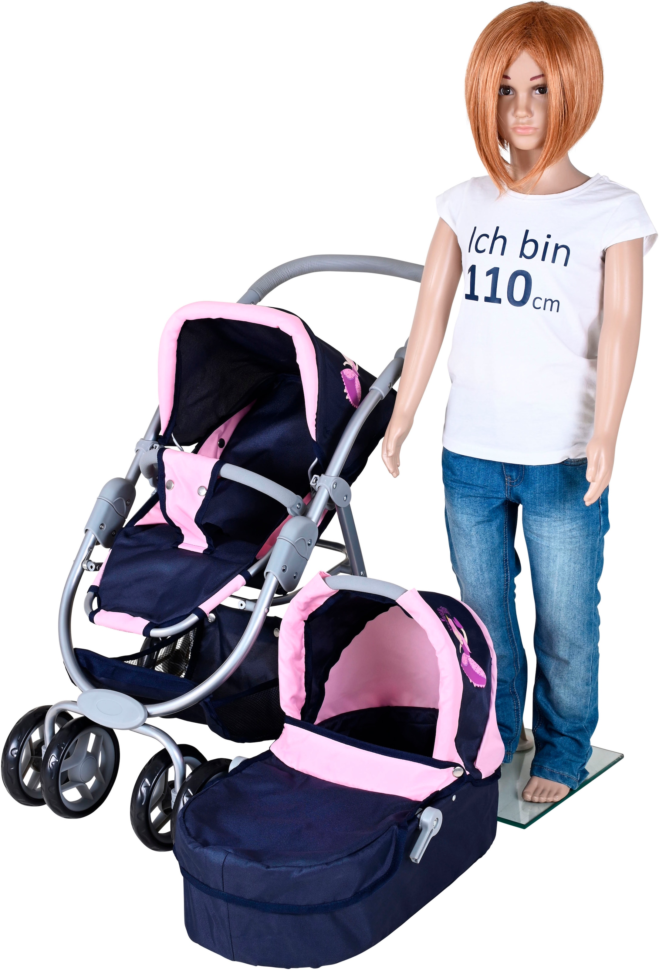 Knorrtoys® Kombi-Puppenwagen »Coco - princess blue«