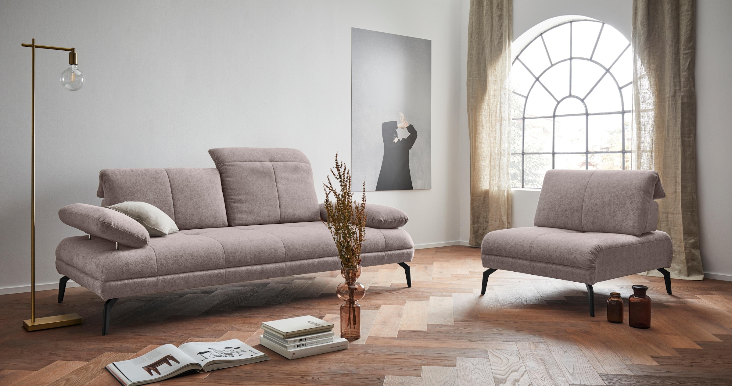 andas 2-Sitzer »Stenlille« incl. Sitztiefen-, Kopfteil- und Armteilverstellung