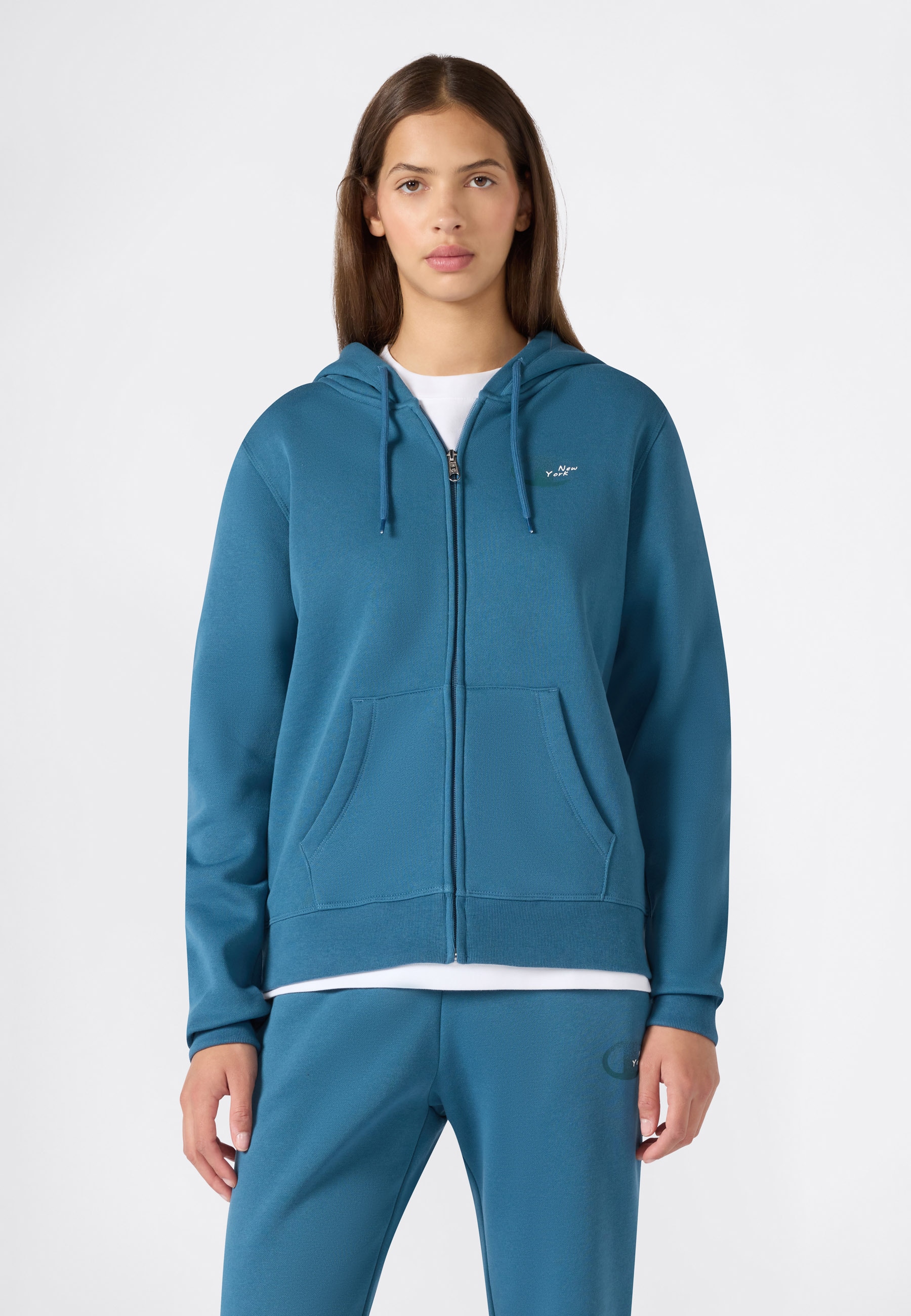 Image of Champion Kapuzensweatjacke "SPORTWEAR ZIP-UP HOODIE Slim Fit" mit durchgehendem Reissverschluss, körpernahe Passform
