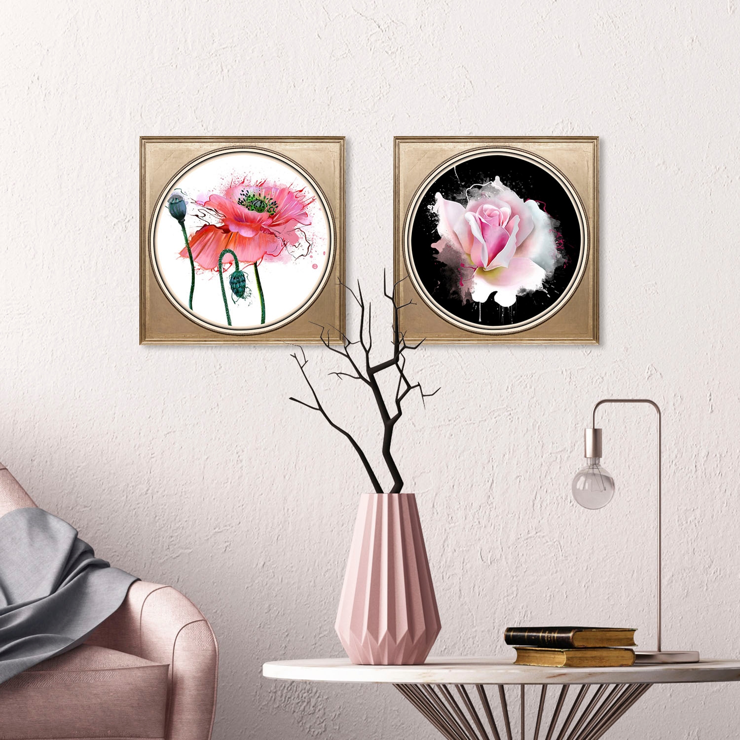 queence Acrylglasbild »Blumen«, Blumen-Blumenbilder-Kunst-Pflanzen-Pflanzenbilder-Gemälde, Fine Art-Print in Galeriequalität