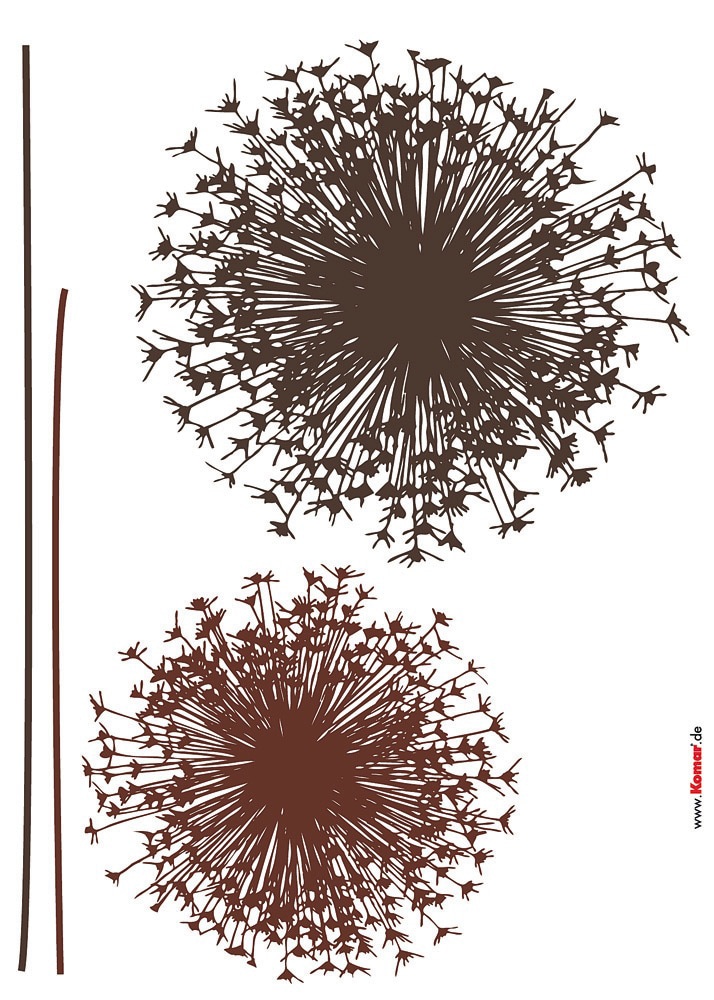 ♕ Komar Wandtattoo »Pusteblume«, (4 St.), 50x70 cm (Breite x Höhe),  selbstklebendes Wandtattoo versandkostenfrei auf