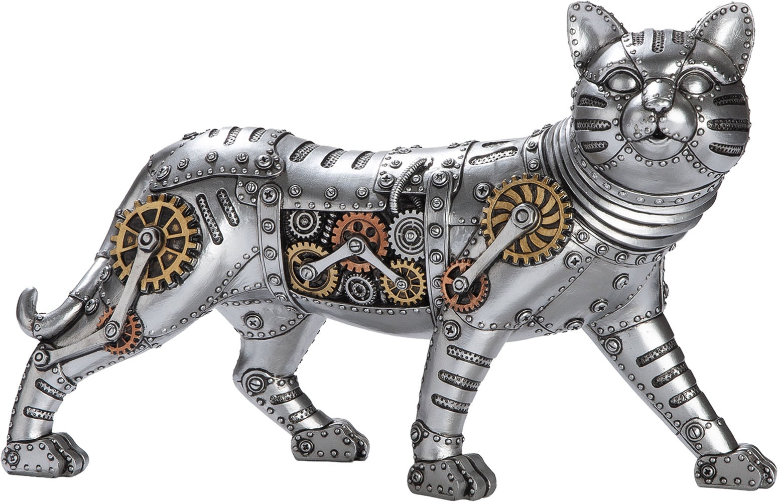 Image of GILDE Skulptur "Figur Katze Steampunk Katze"