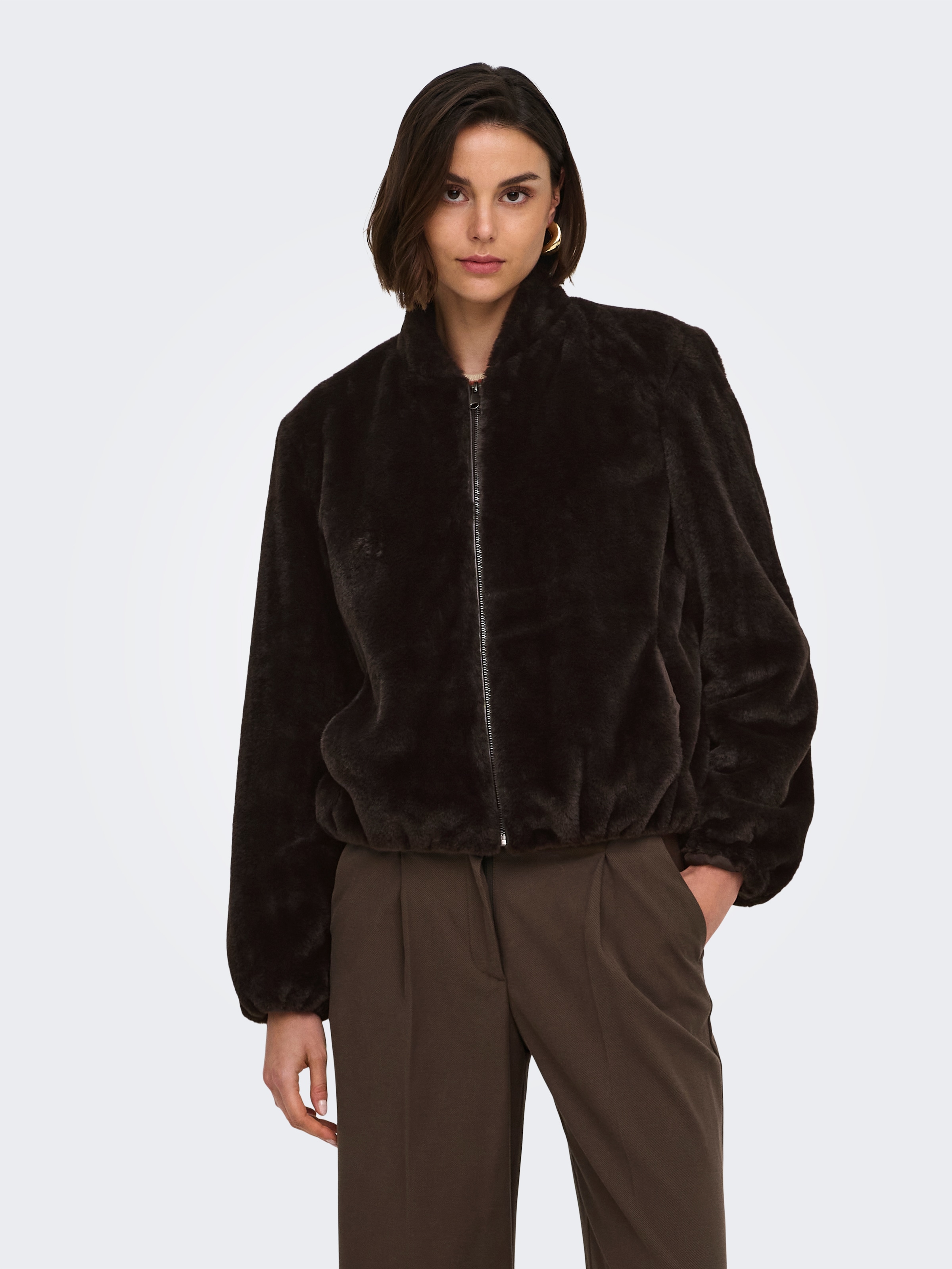 Image of JDY Fellimitatjacke "JDYMACY FAUX FUR BALLOON JACKET OTW SIE" Kunstfaser