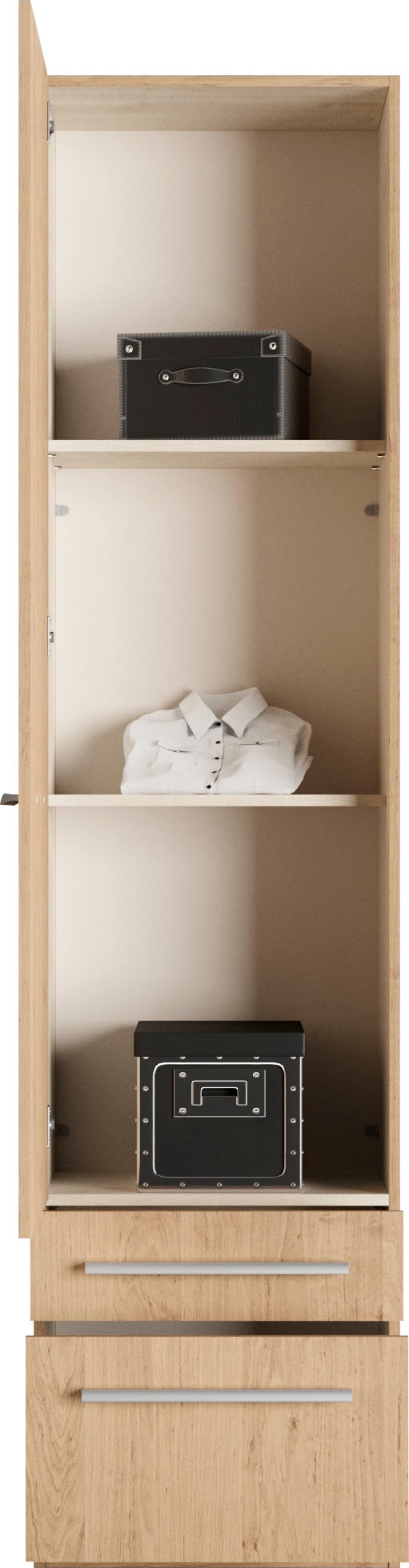 priess Kleiderschrank »Schrank Garderobe Wäscheschrank Barcelona in 5 Breiten«, viel Stauraum, geräumige Schubkästen, mit Spiegel, MADE IN GERMANY