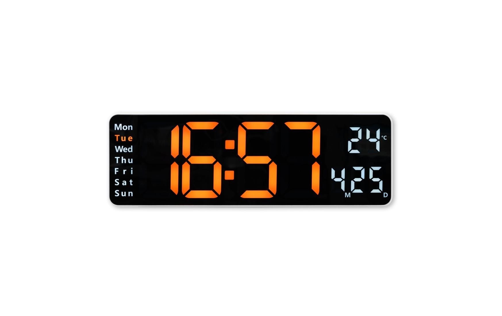   Horloge murale »Digitale Wanduhr "Santa Cruz", Weiss« horloge de table avec thermomètre, télécommande