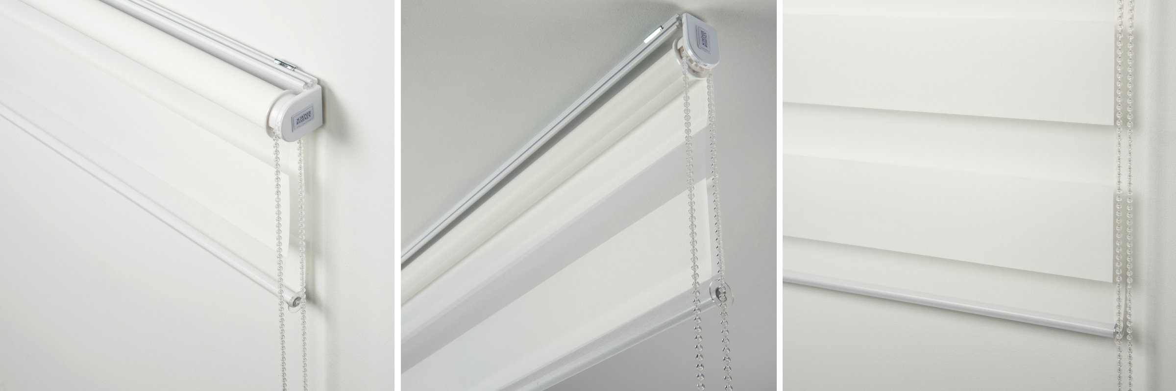 SCHÖNER WOHNEN-Kollektion Doppelrollo »Tilda« transparent Sichtschutz mit Bohren/ohne Bohren freihängend geklemmt, silberne oder weisse Rollo-Technik
