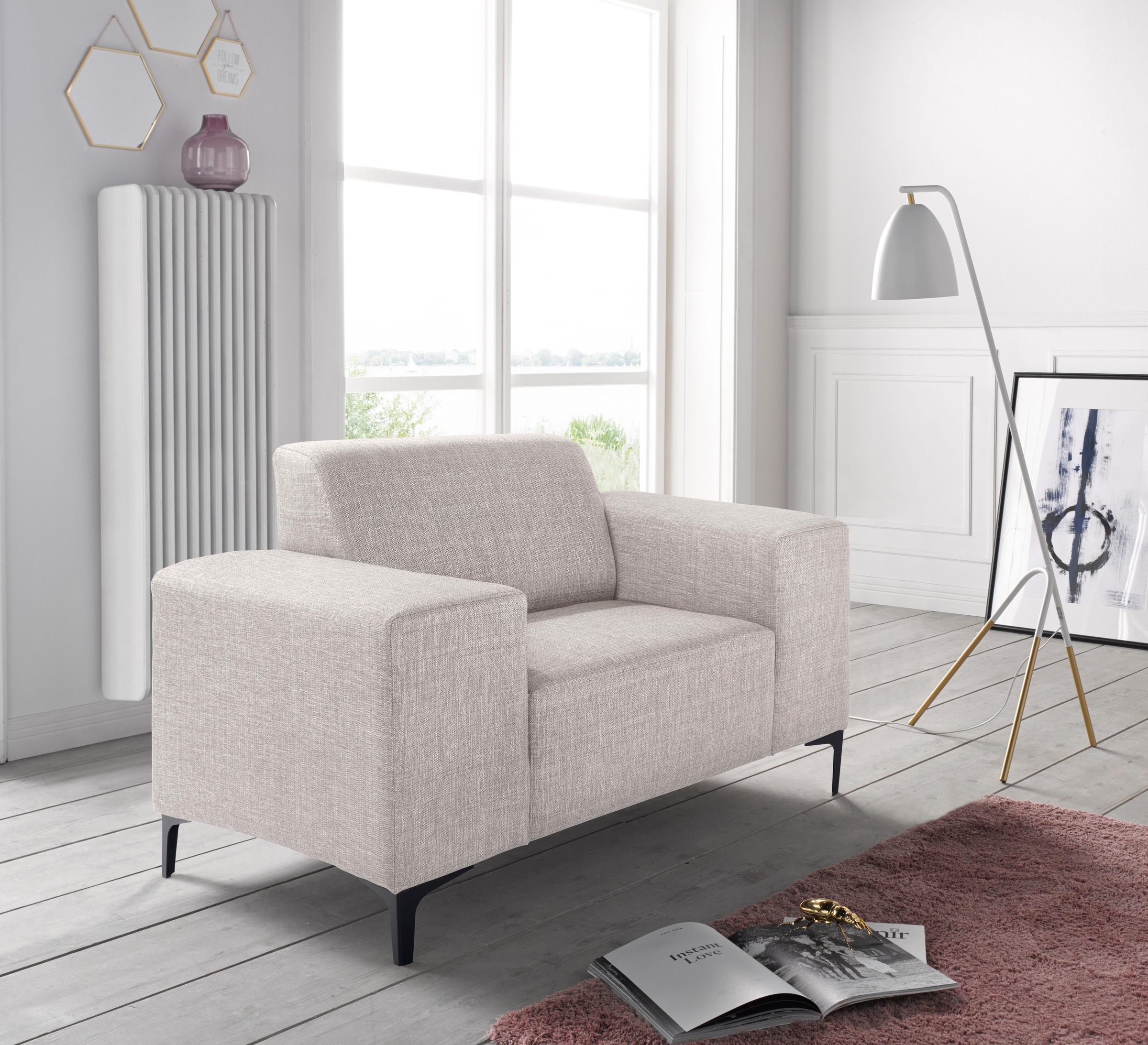 Image of andas Sessel »Diva2«, mit edlen Metallfüssen bei Ackermann Versand Schweiz