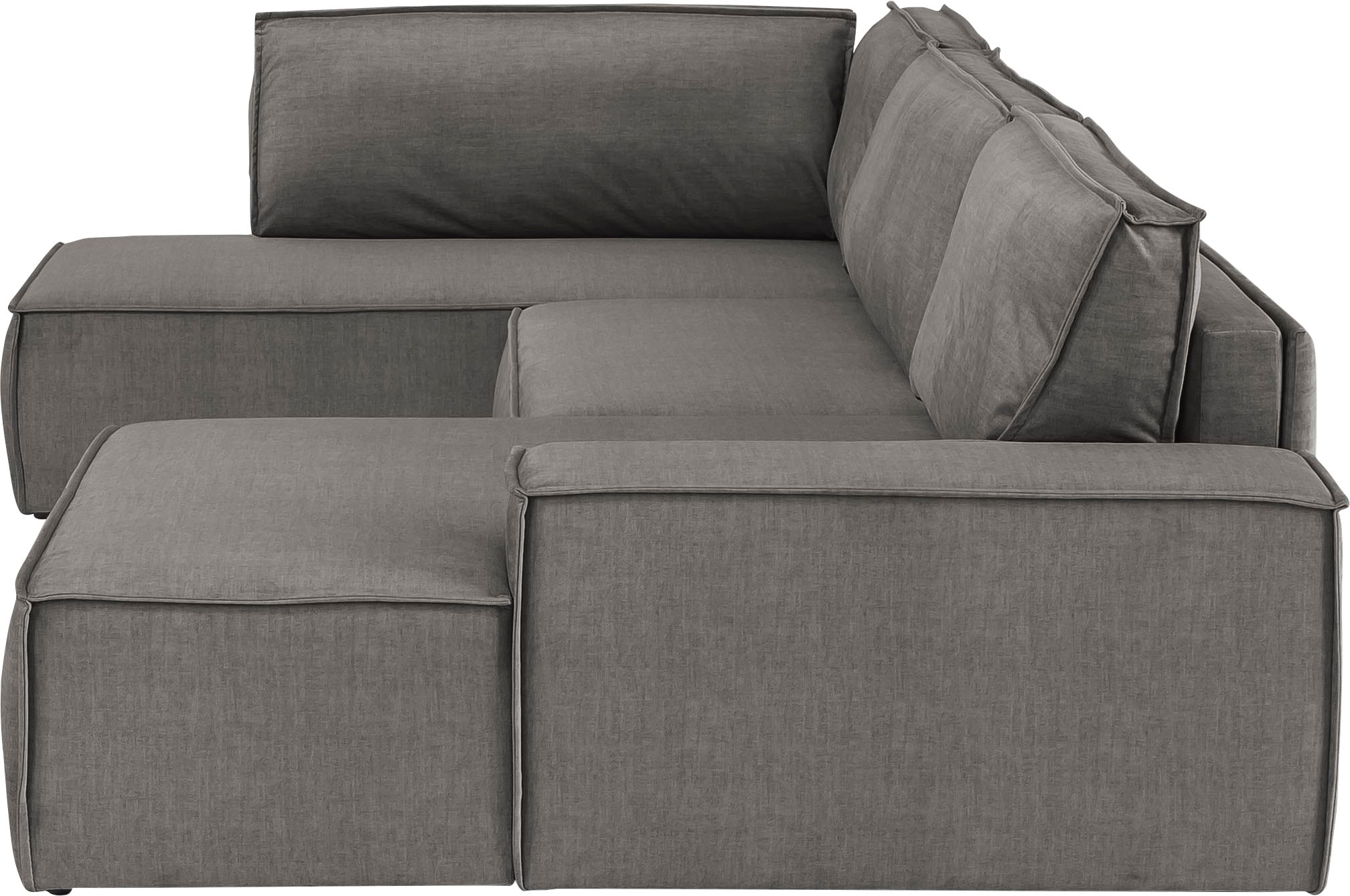 GOODproduct Paysage de salon »SHERWOOD U-Form, 329 cm - OTTO. Verlässliche Qualität.« Fonction couchage avec coffre-lit (194x139 cm), velours côtelé, vintage, velours
