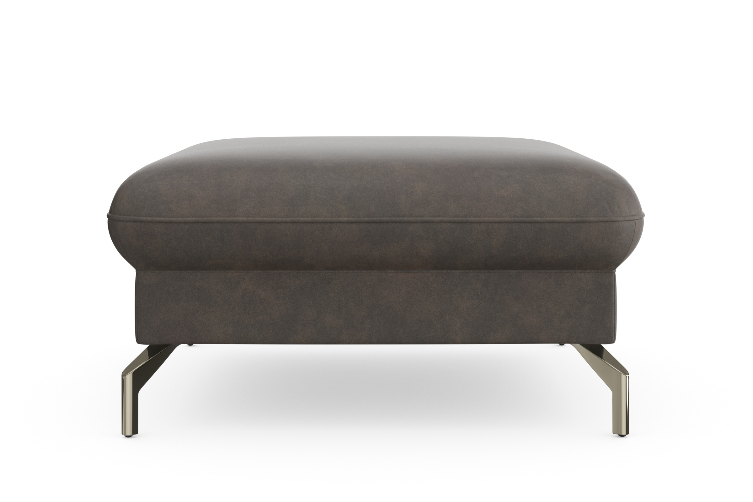 sit&more Hocker »Fashion«, inklusive Federkern, mit satinierten Nickelfüssen