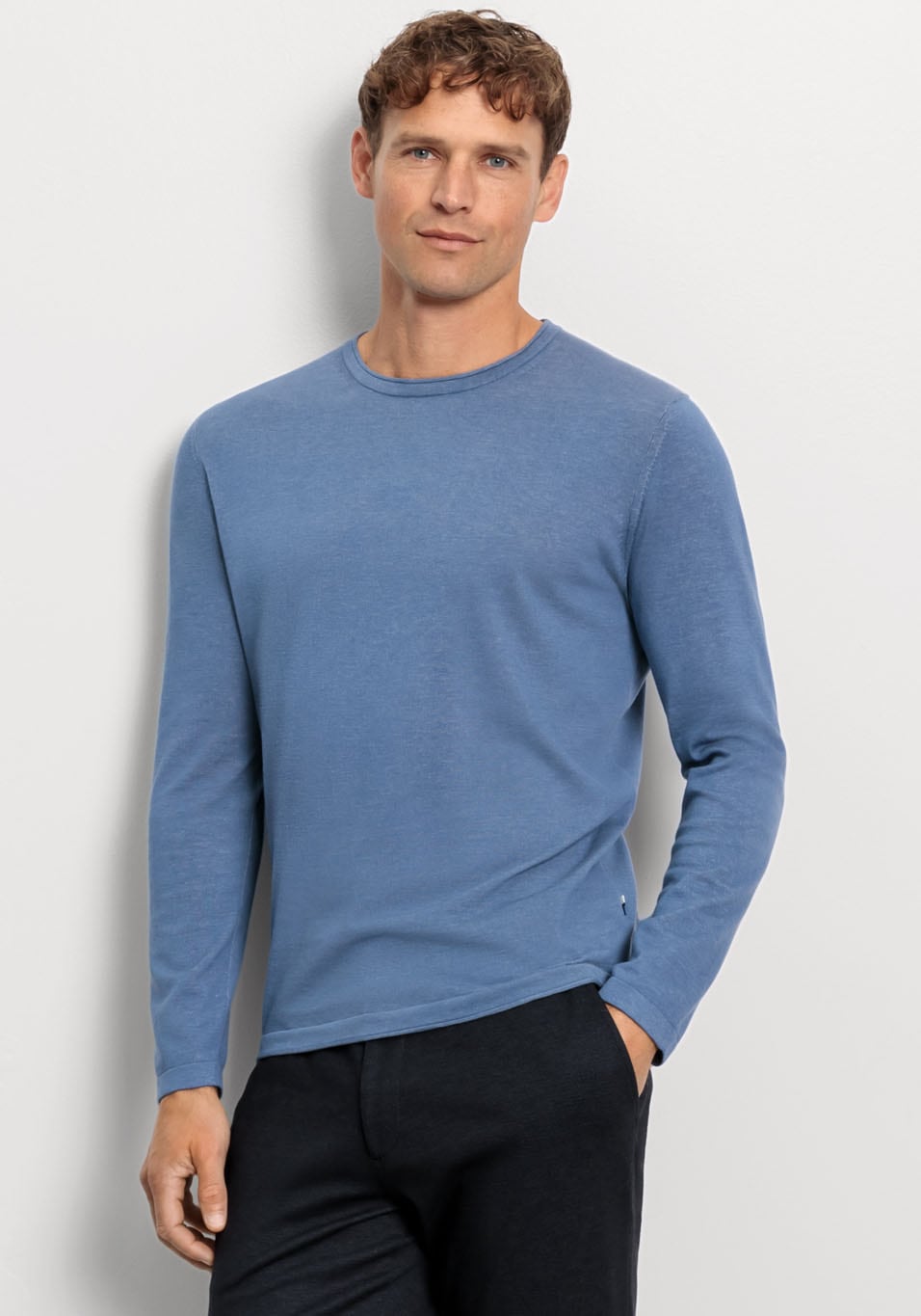 Image of OLYMP Rundhalspullover "OLYMP Strick Casual" Crew Neck