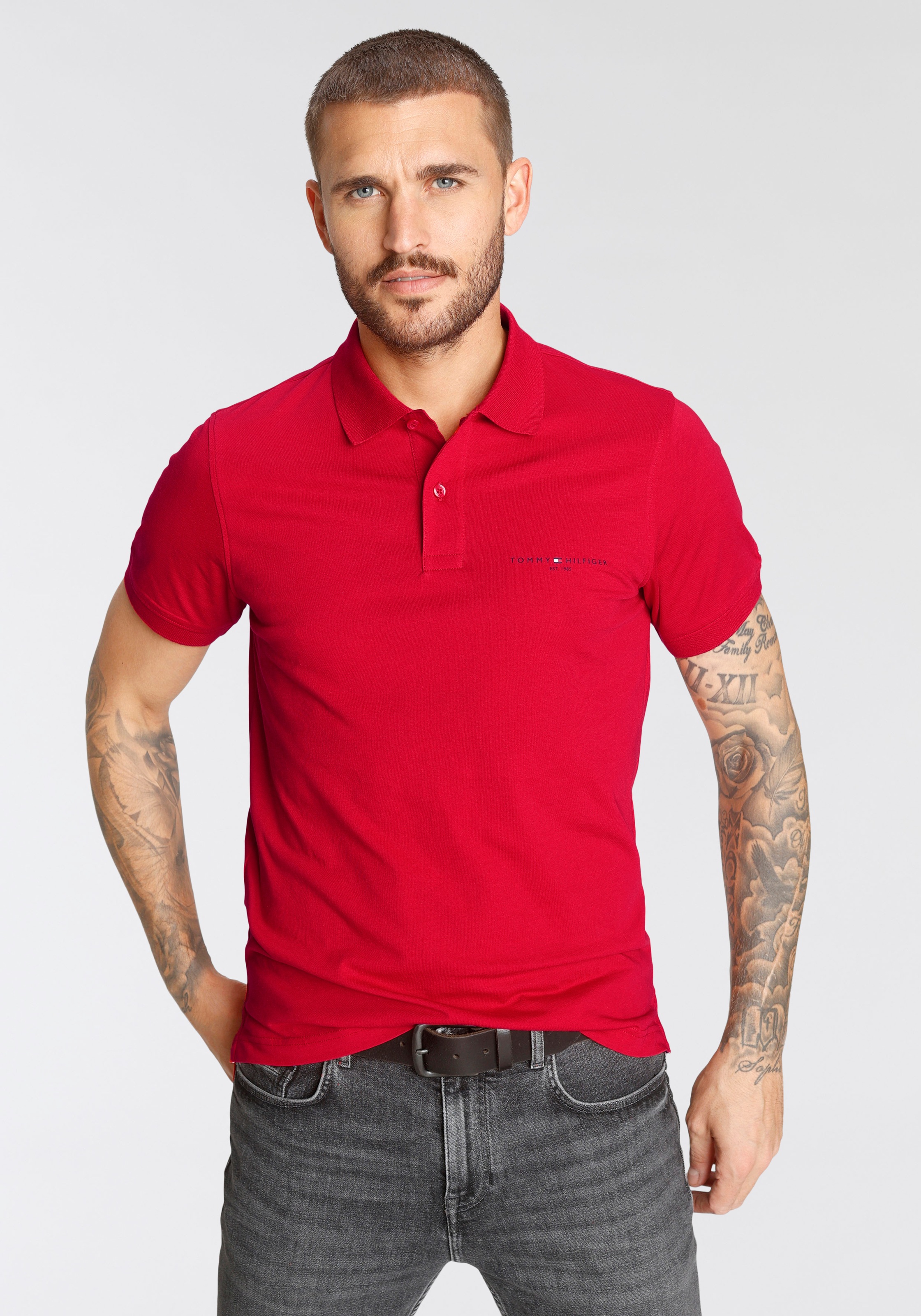 Image of Tommy Hilfiger Poloshirt »CLEAN JERSEY SLIM POLO« bei Ackermann Versand Schweiz