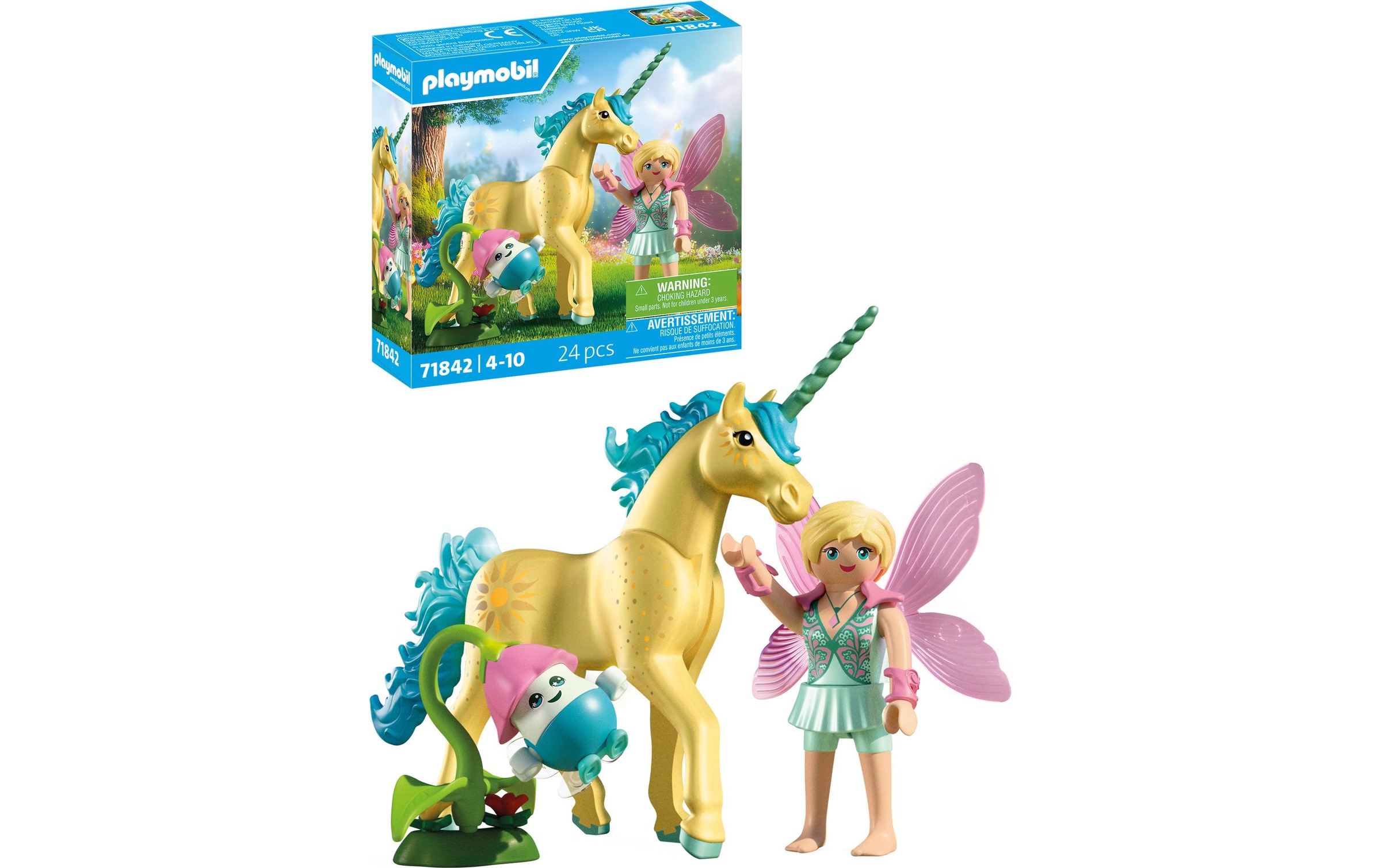 Playmobil® Jeu de construction »Sammeleinhorn, Sonnenscheinblüte mit Fee (71842), Princess Magic«