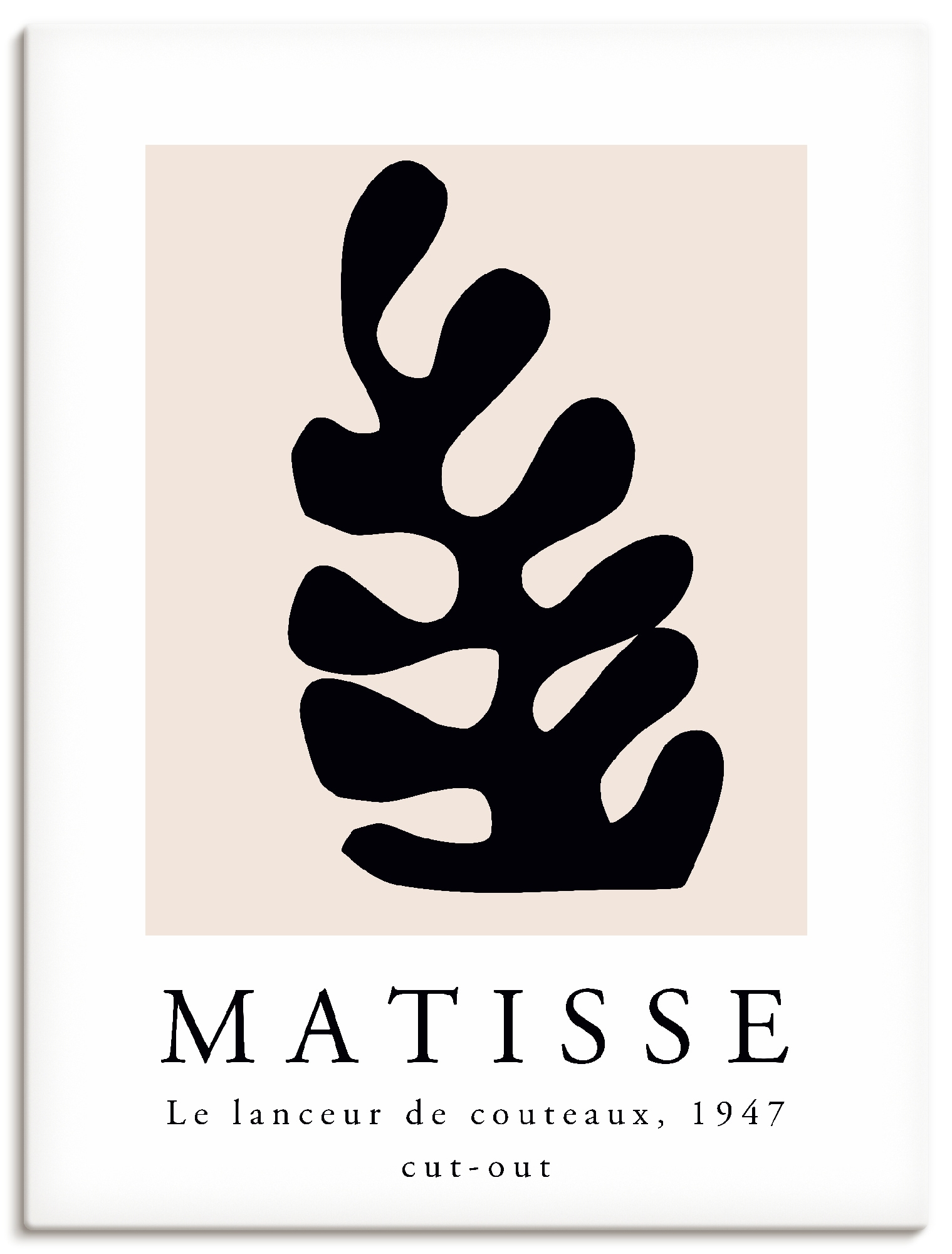 Image of Artland Wandbild "Matisse der Messerwerfer - schwarz" Muster 1 Stk. tlg. als Alubild, Leinwandbild, Poster, Wandaufkleber in verschied. Grössen