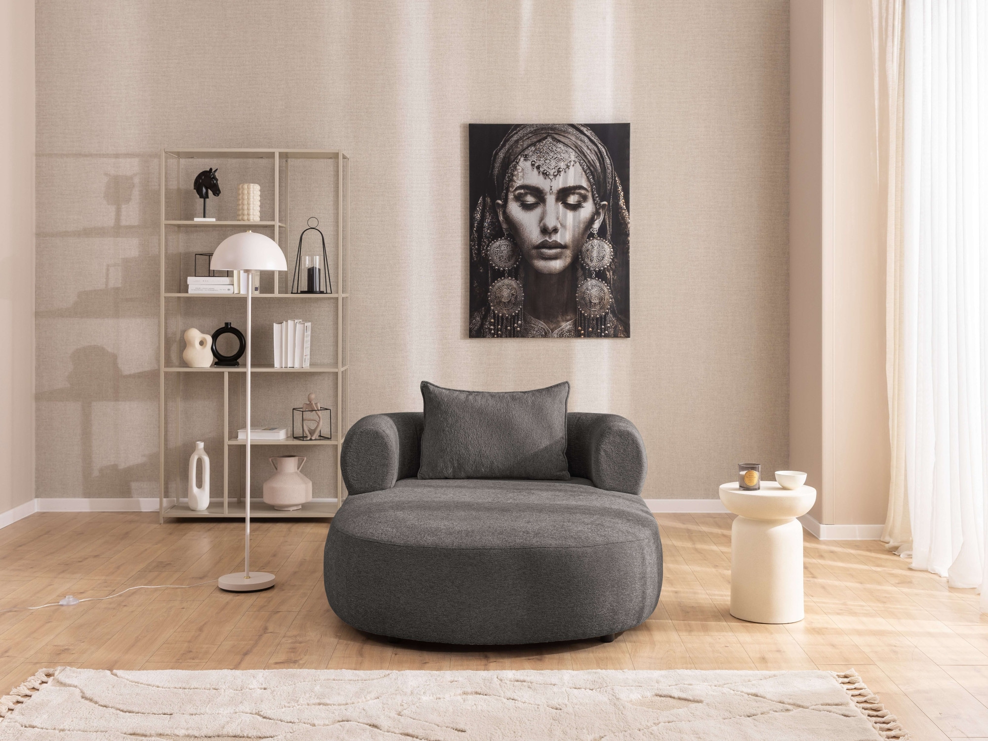 Home affaire XXL-Sessel »LUSSAC Loveseat extra tief, grosse Sitzfläche, Masse B/T/H: 123/158/78cm« hoher Sitzkomfort und modernes Design, Sofa ohne Bettfunktion