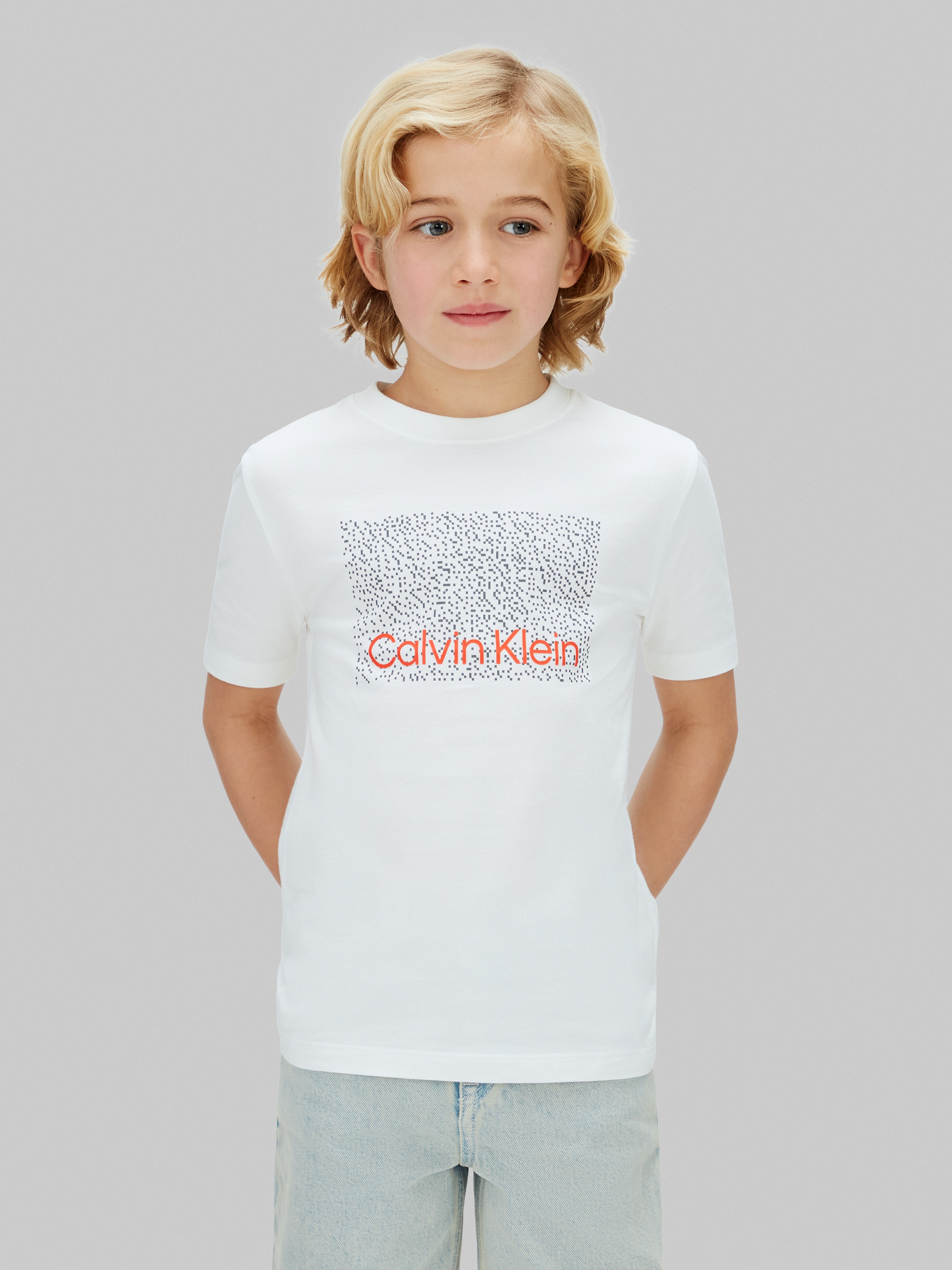 Image of Calvin Klein Jeans T-Shirt "PERFORATION T-SHIRT" Regular fit für Kinder mit Markenprint